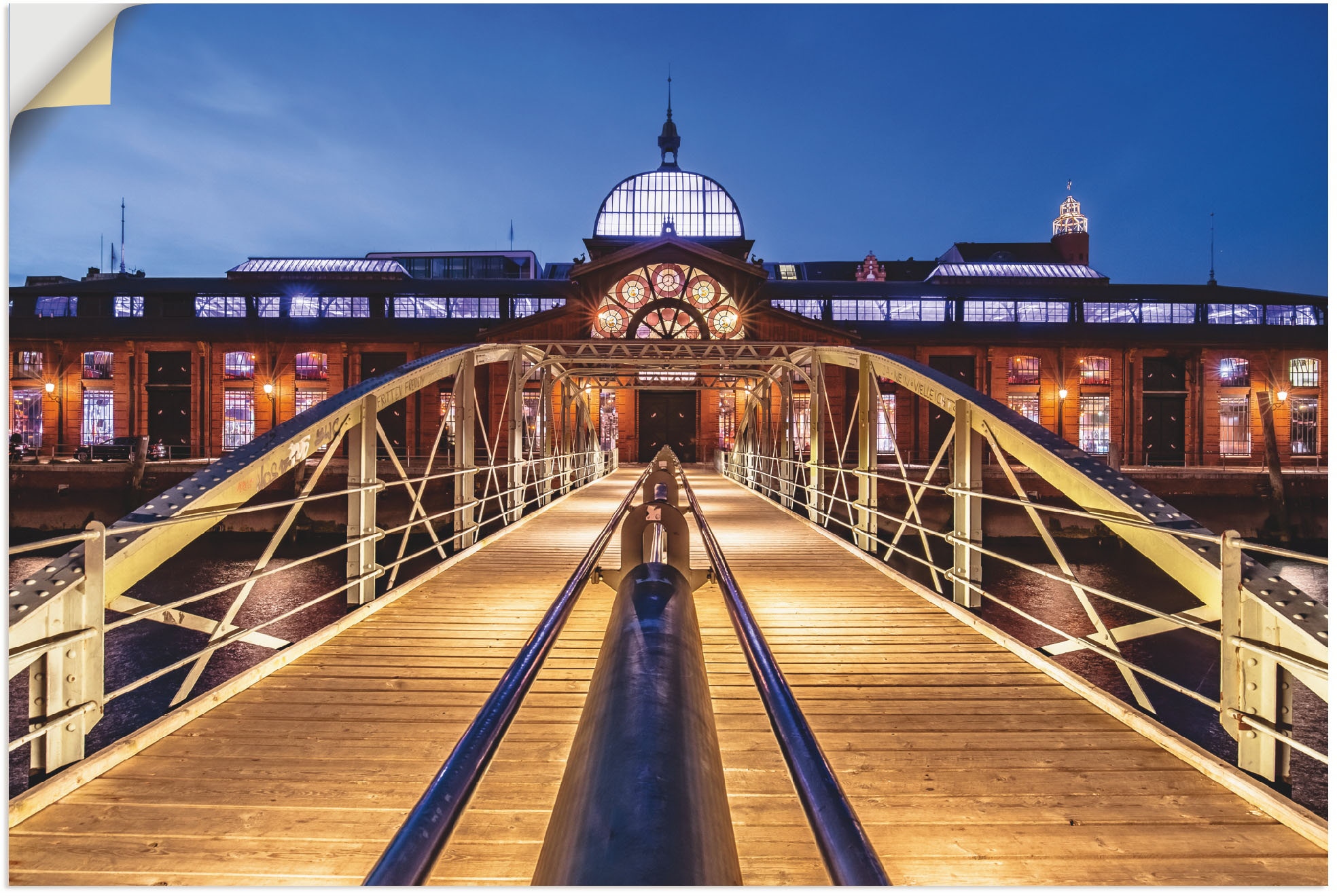 Wandbild »Fischmarkt Hamburg«, Hamburg, (1 St.), als Alubild, Outdoorbild,...