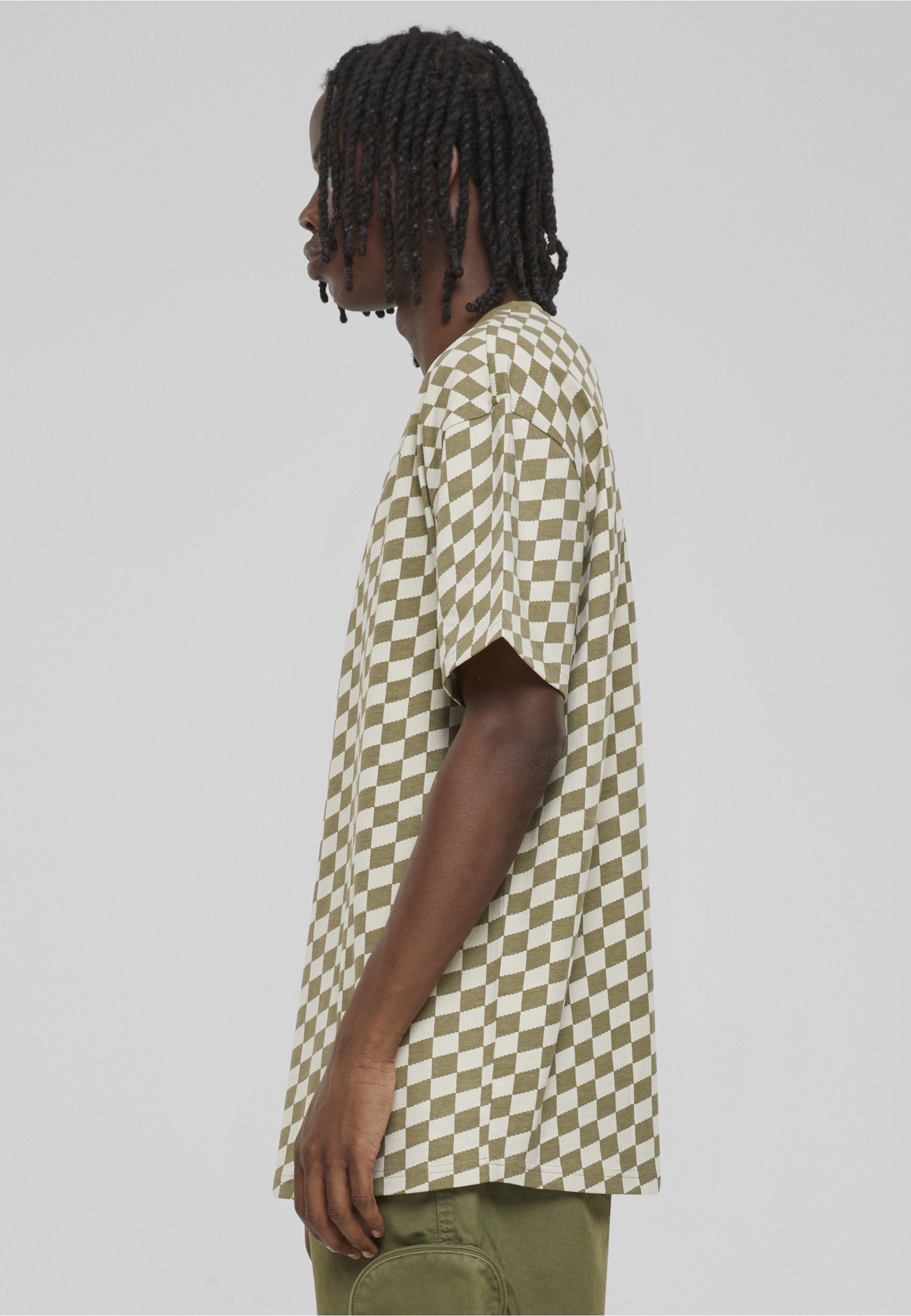 URBAN CLASSICS Kurzarmshirt »Urban Classics Herren Oversized Check Tee« 1 Stk.