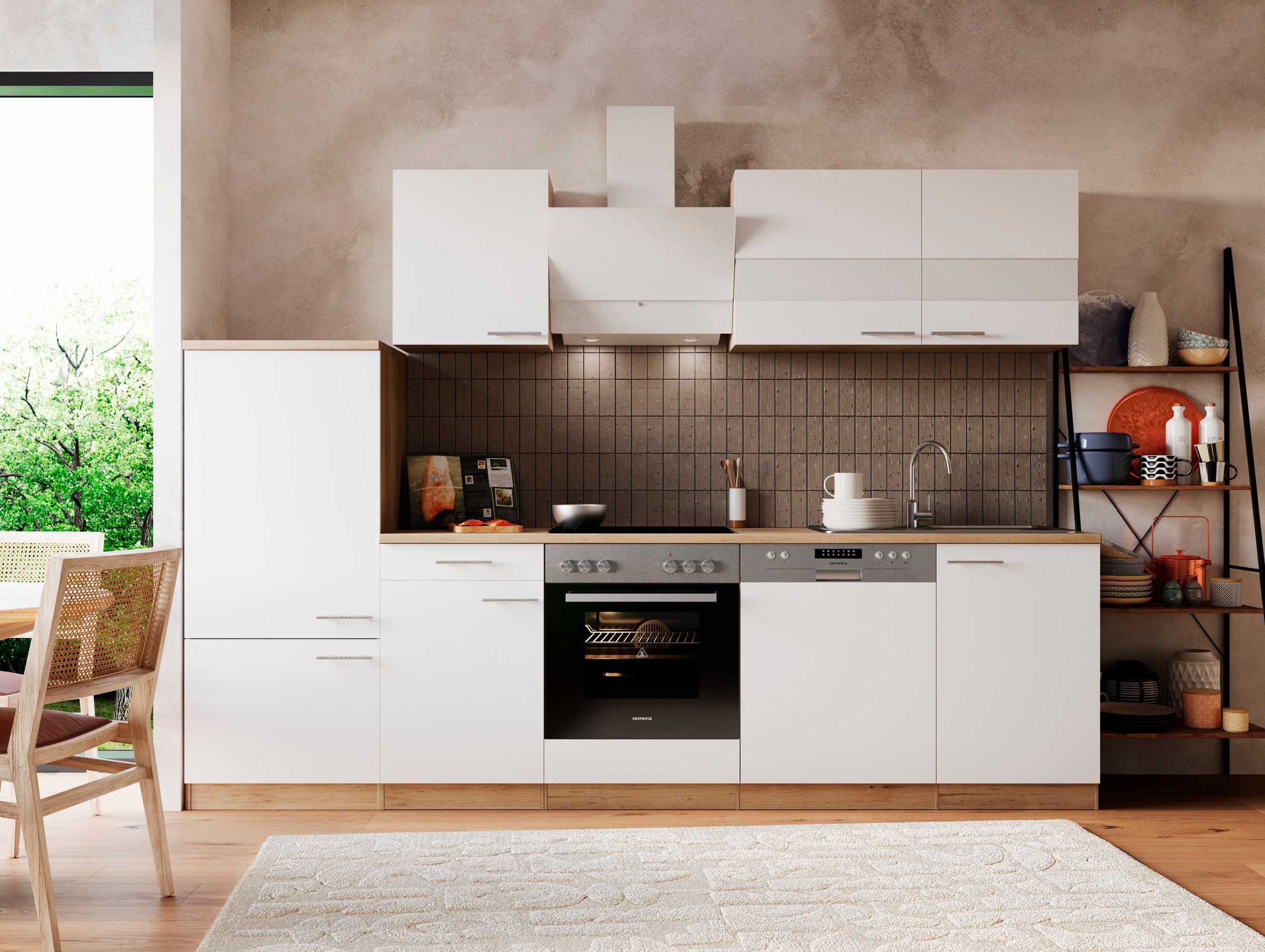 RESPEKTA Küche »Merle« Breite 280 cm, mit Soft-Close, in exklusiver Konfiguration für OTTO