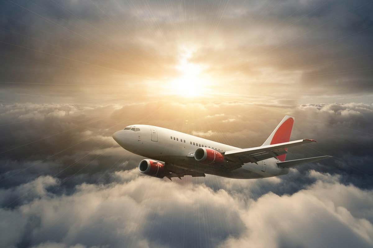 Papermoon Fototapete »Flugzeug im Himmel«