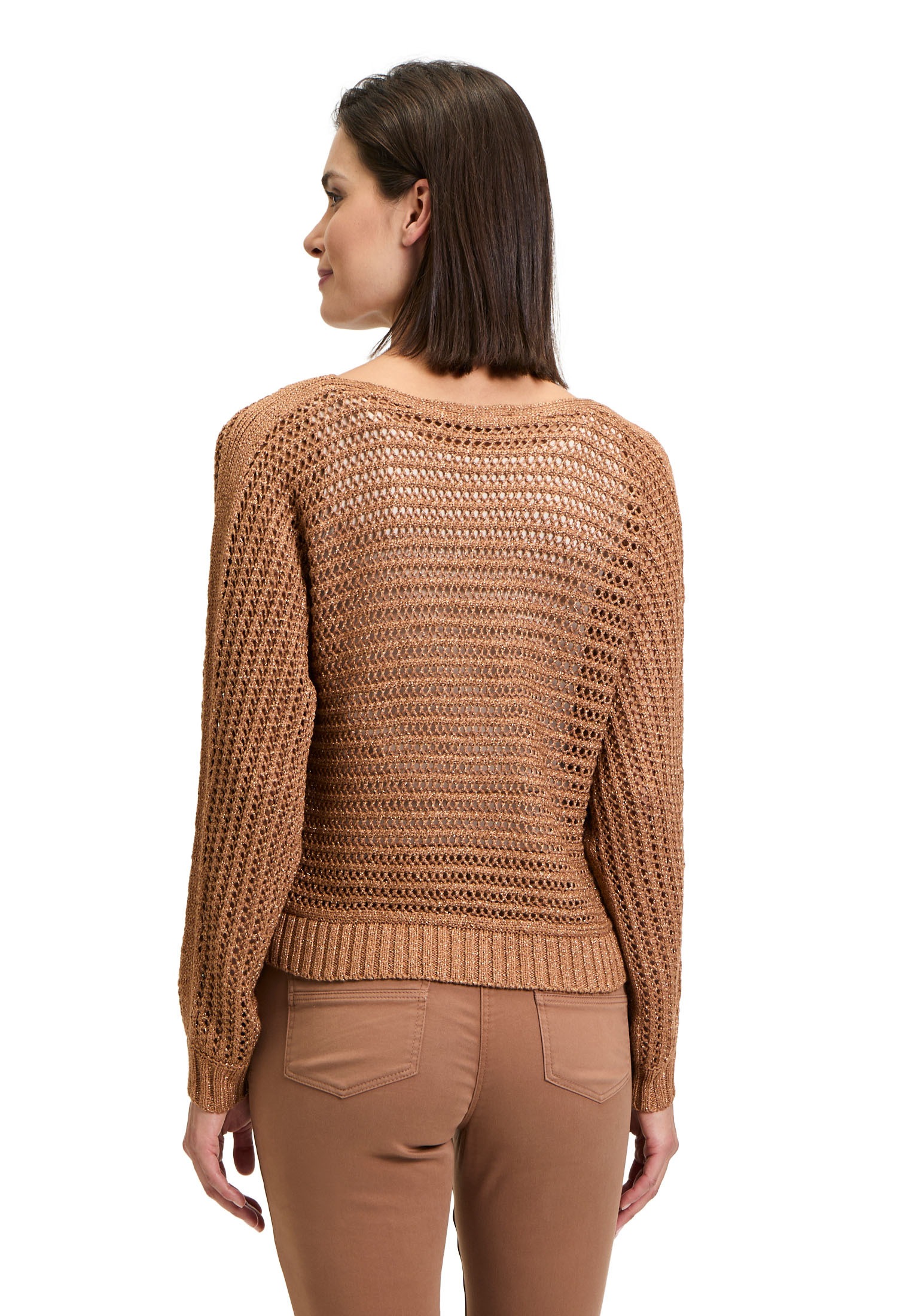 Betty Barclay Strickpullover »Betty Barclay Damen Lochstrick-Pullover mit U-Boot-Ausschnitt«, (1 tlg.), Glitzernd