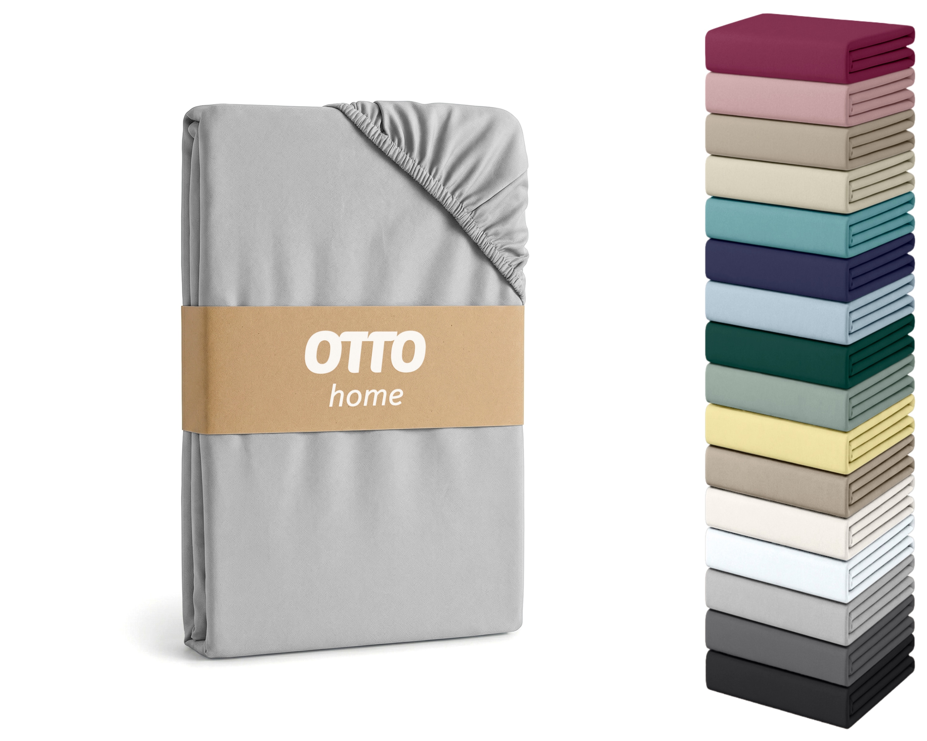 OTTO home Spannbettlaken "Cremona, Basic & Premium Qualität mit Elasthan" Bettlaken für Matratzen von 20-25 cm Höhe, 96% Baumwolle & 4% Elasthan