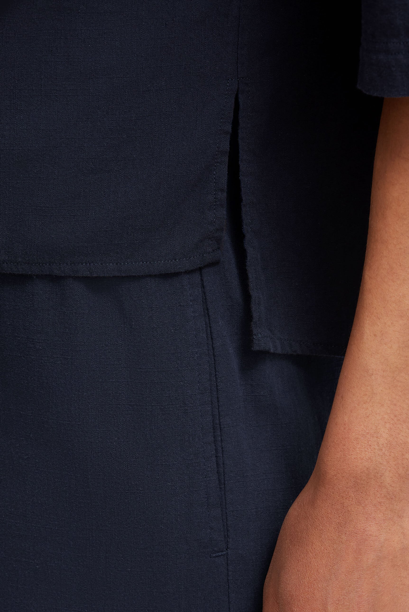 SENSES.THE LABEL Kurzarmbluse mit Brusttasche