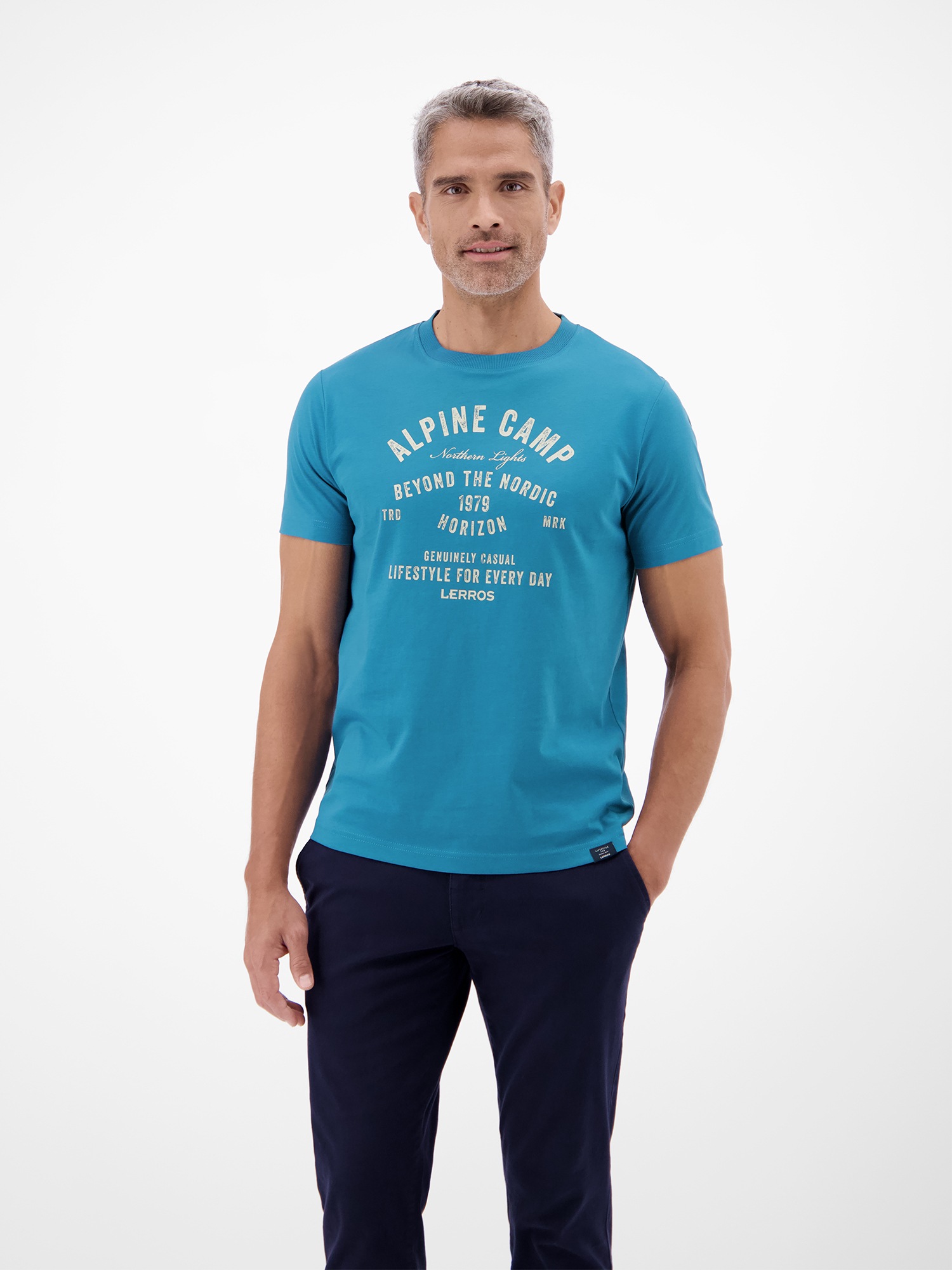 LERROS T-Shirt "Herren T-Shirt mit Outdoorprint" günstig online kaufen