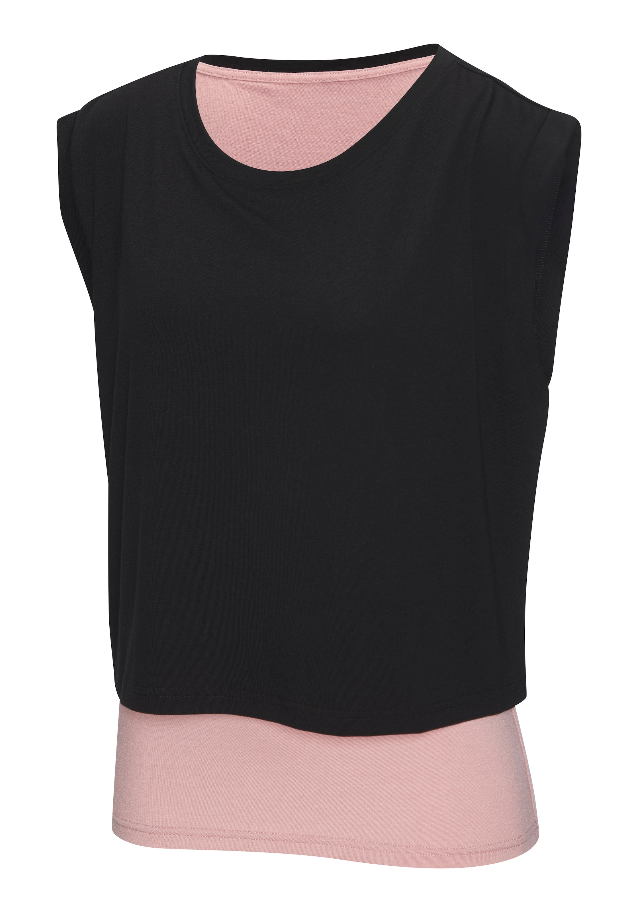 LASCANA ACTIVE 2-in-1-Shirt, im doppellagigen Look