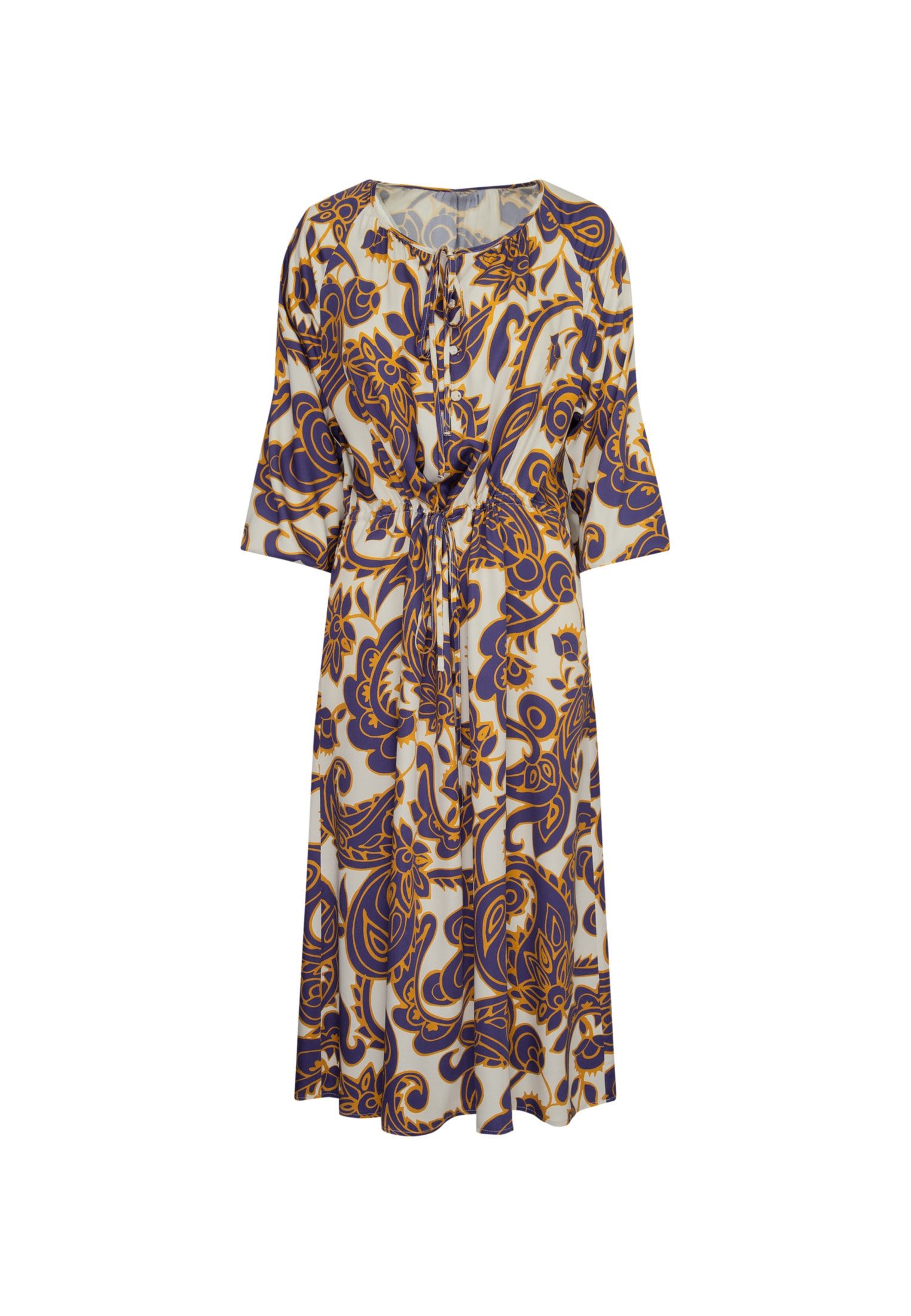 seidensticker Sommerkleid »Schwarze Rose«, 3/4-Arm V-Neck Paisley