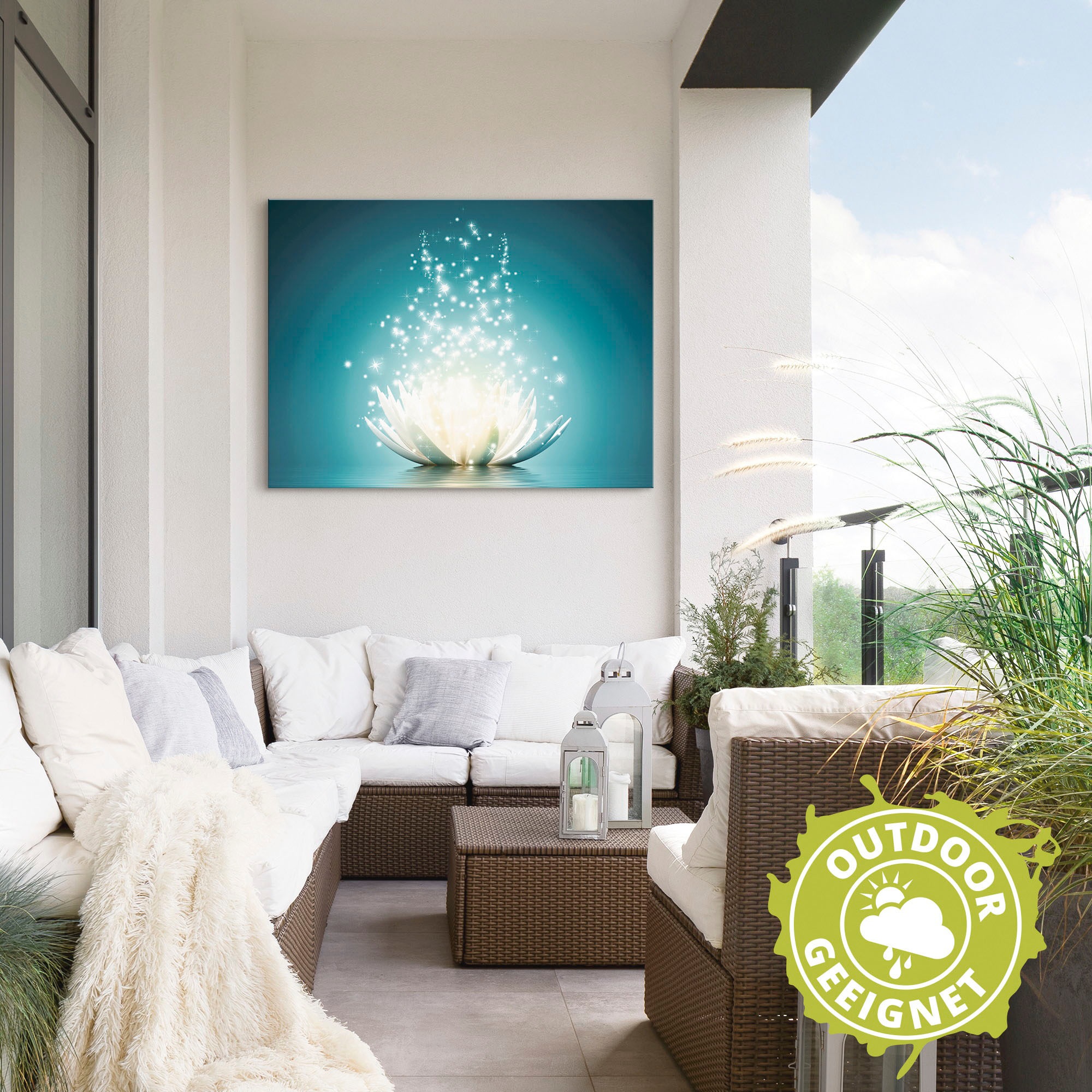 Artland "Magie der Lotus-Blume" Blumen 1 Stk. tlg. als Alubild, Leinwandbil günstig online kaufen