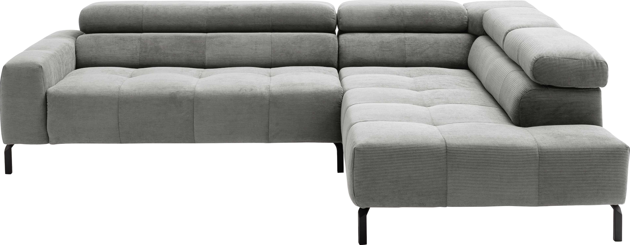 Home affaire Ecksofa "Claya, L-Form, incl. Kopfteilverstellung, Breite 276 cm" wahlweise elektrischer Sitzvorzug