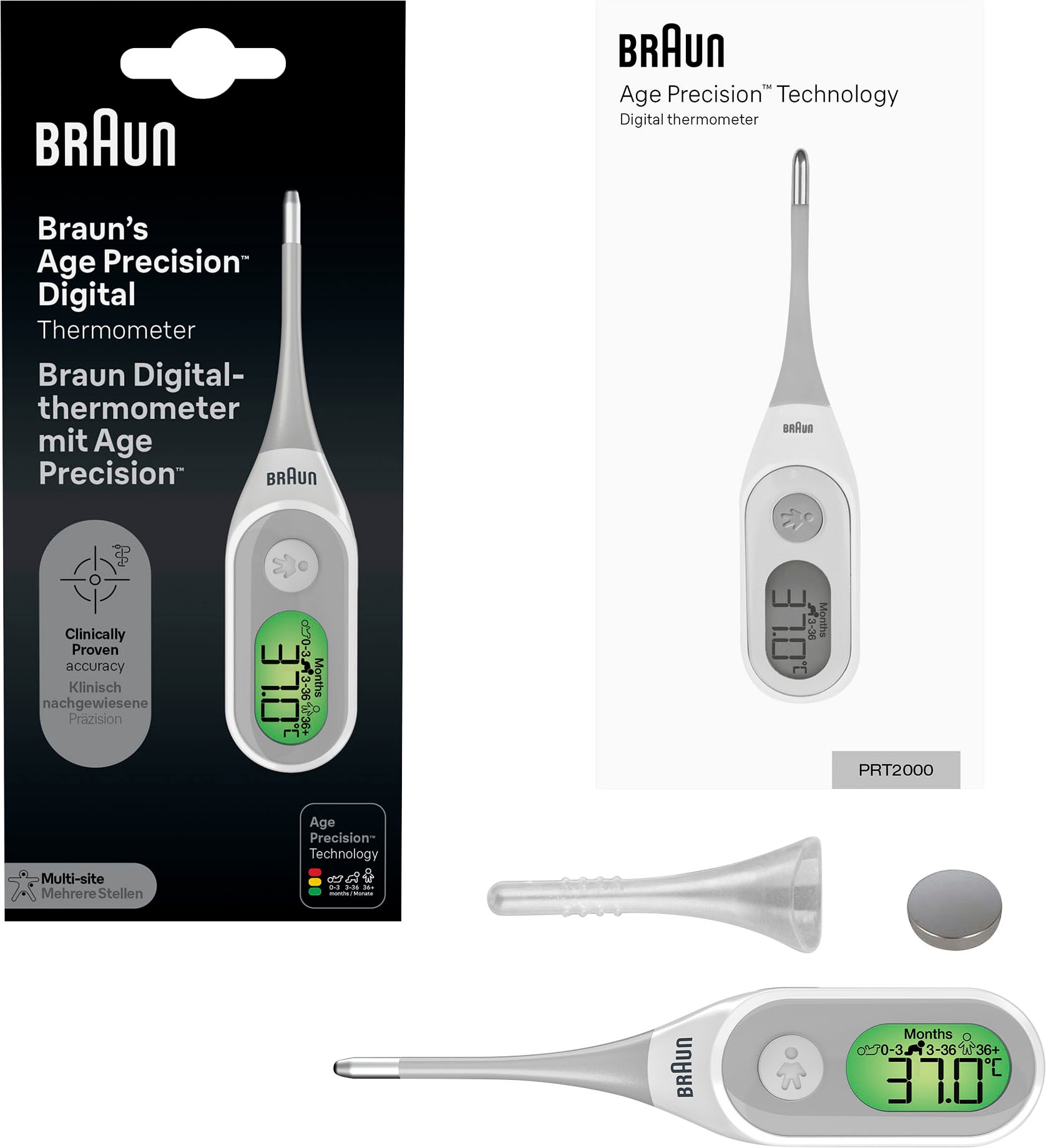Braun Fieberthermometer »PRT2000 Digitalthermometer mit Age Precision®«  kaufen | BAUR