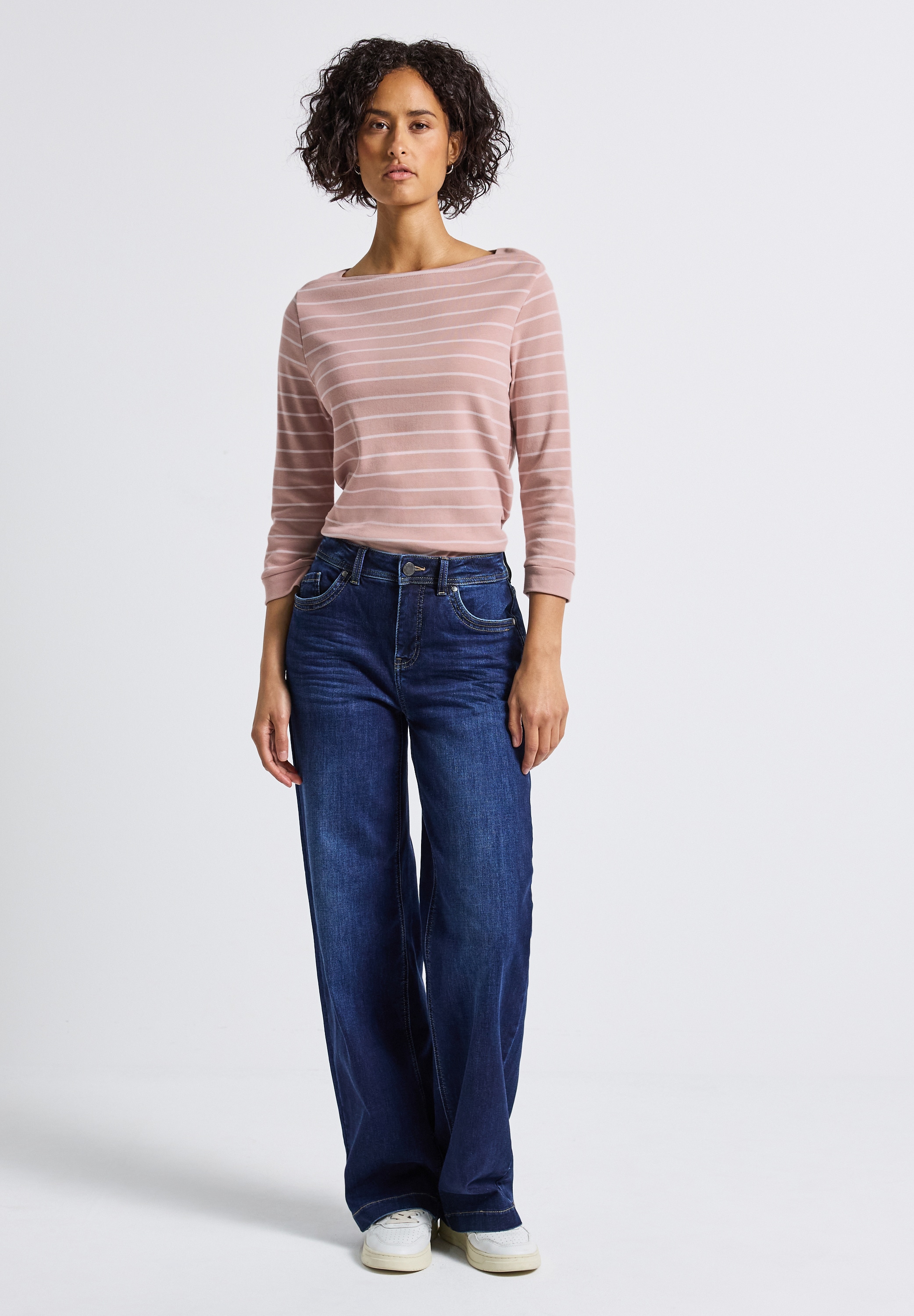 STREET ONE 3/4-Arm-Shirt, aus reiner Baumwolle