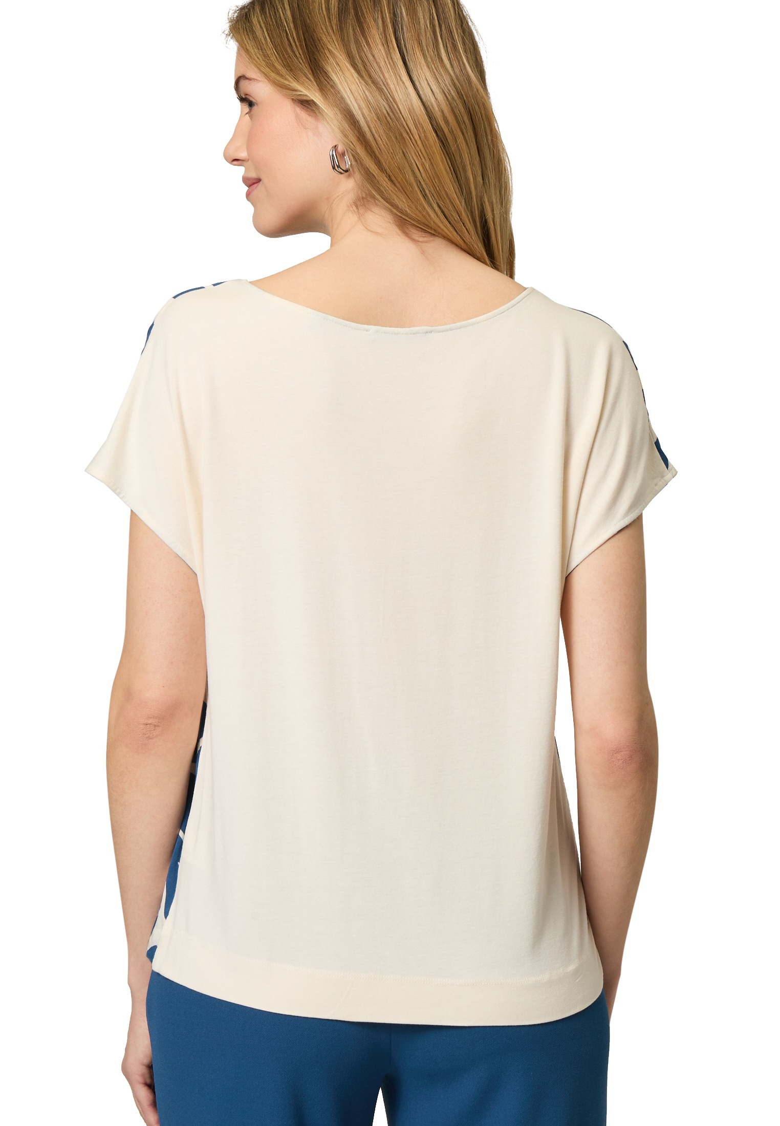 Zero Kurzarmshirt »zero Damen Viskoseshirt mit Print«, (1 tlg.), Plain/ohne Details