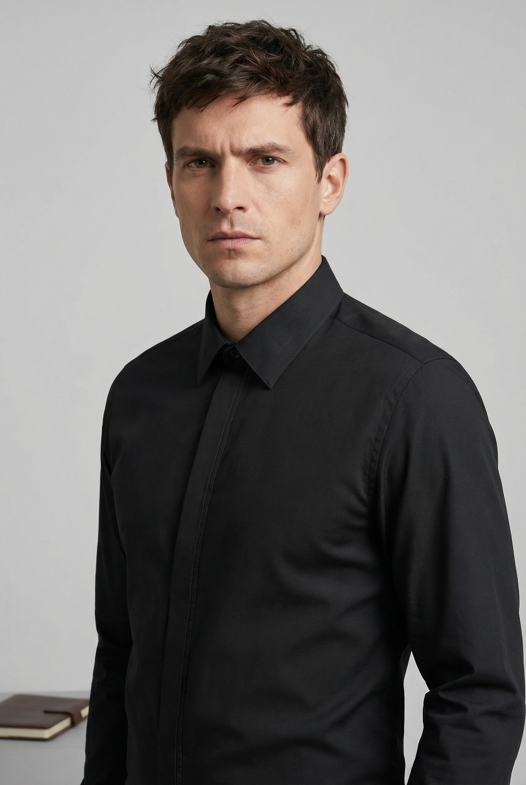 Businesshemd CALVIN KLEIN "XSLIM OCCASION STR SLD", Herren, Gr. 41, N-Gr, schwarz, Web, Obermaterial: 97% Baumwolle, 3% Elasthan, unifarben, slim fit normal, Rundhals, 1-Knopf-Manschette, Hemden, normaler Kragen, Slim fit, verdeckte Knöpfe