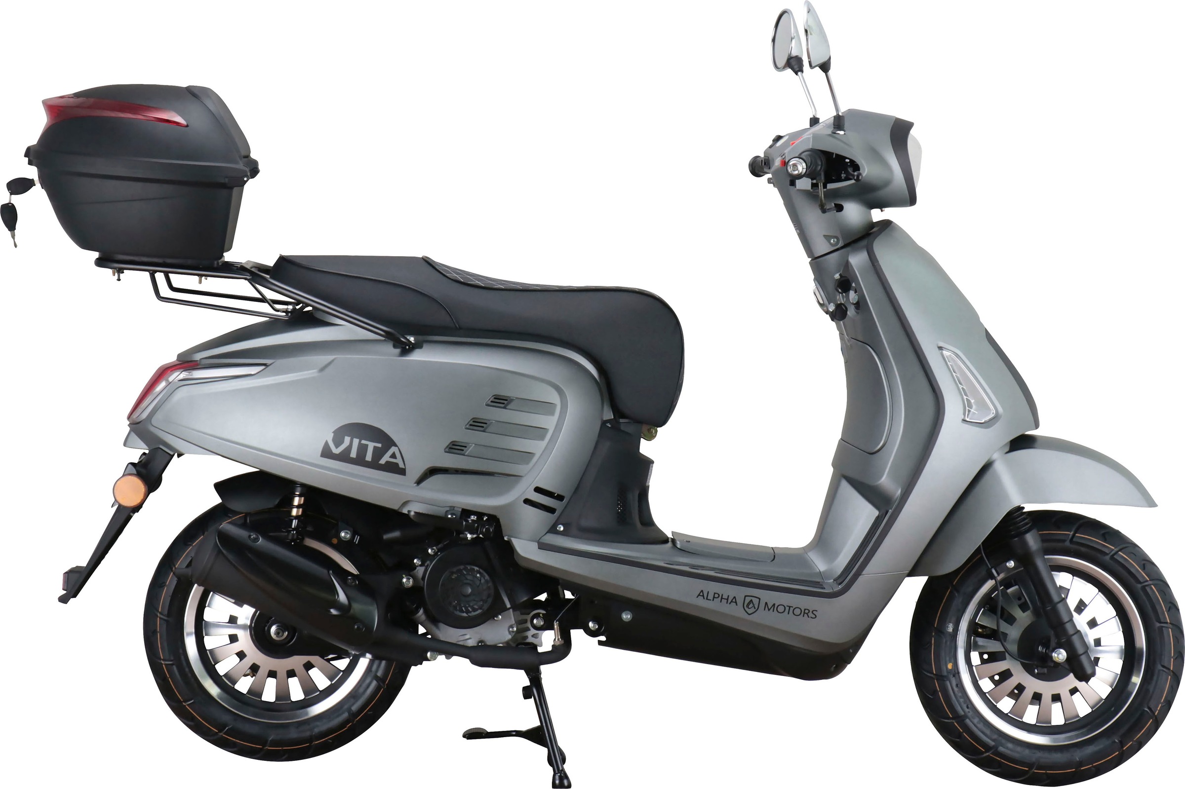 Alpha Motors Motorroller »Vita«, 50 cm³, 25 km/h, Euro 5, 2,72 PS, (mit Topcase), mit USB-Anschluss