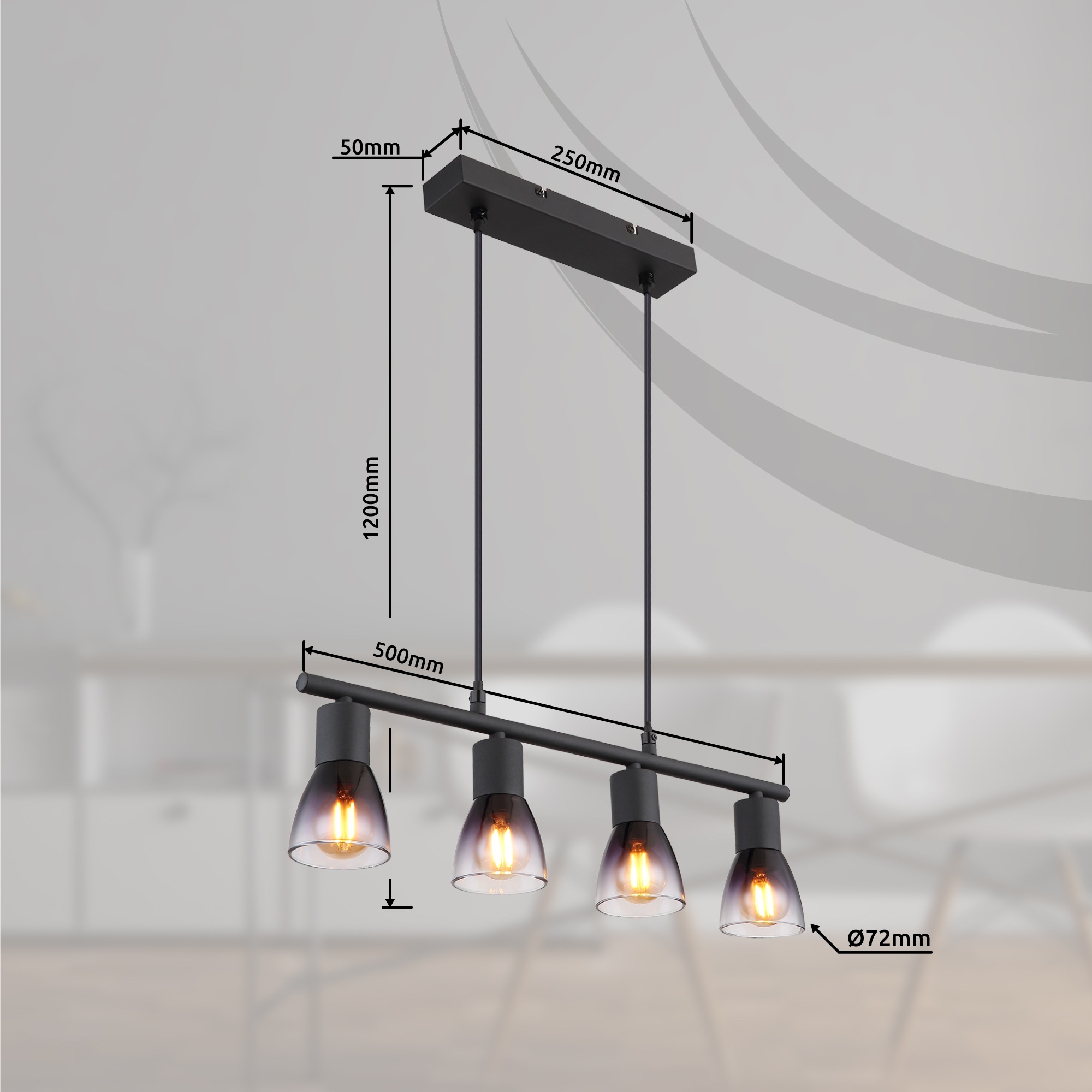 GLOBO LIGHTING Hängeleuchte »SATELLA« E14 1 Stk. Hängelampe/Pendelleuchte/Esszimmer/Wohnzimmer/Esstisch