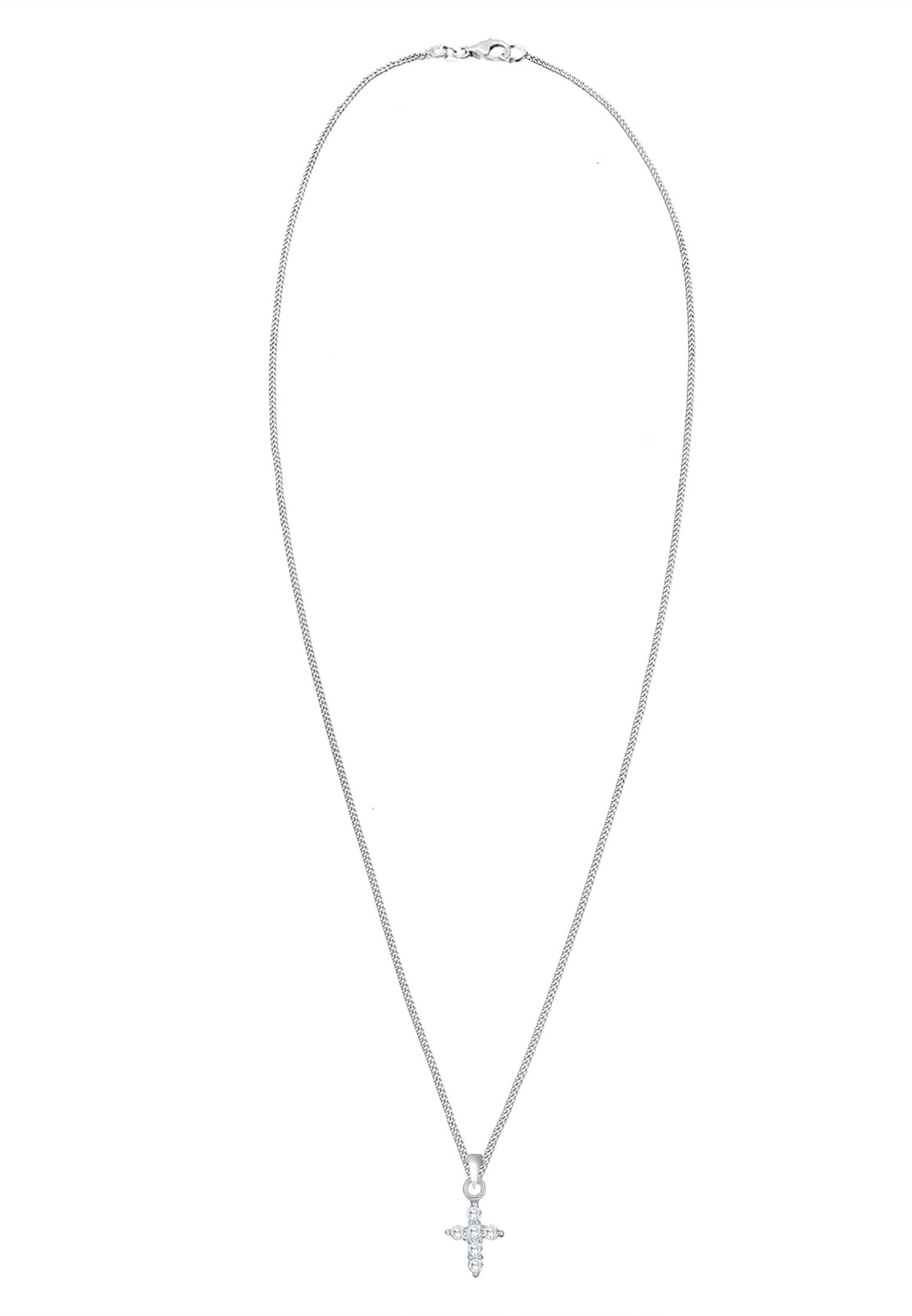 Elli Collierkettchen »Kreuz Zirkonia Weiß 925 Sterling Silber«
