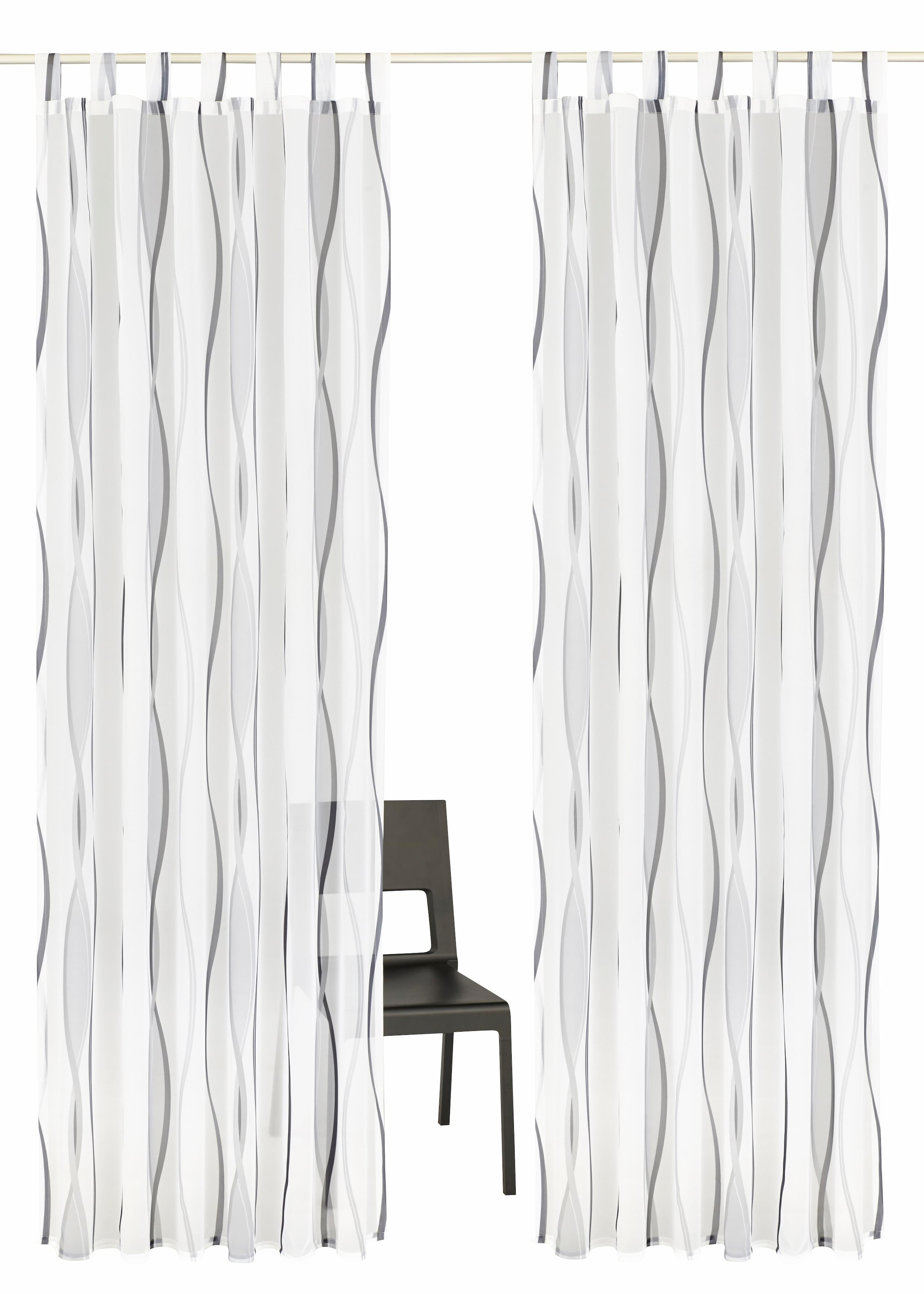 OTTO home Gardine "DIMONA" Schlaufen 2 Stk. tlg. 2-er Set, Voile, Polyester, Wellen