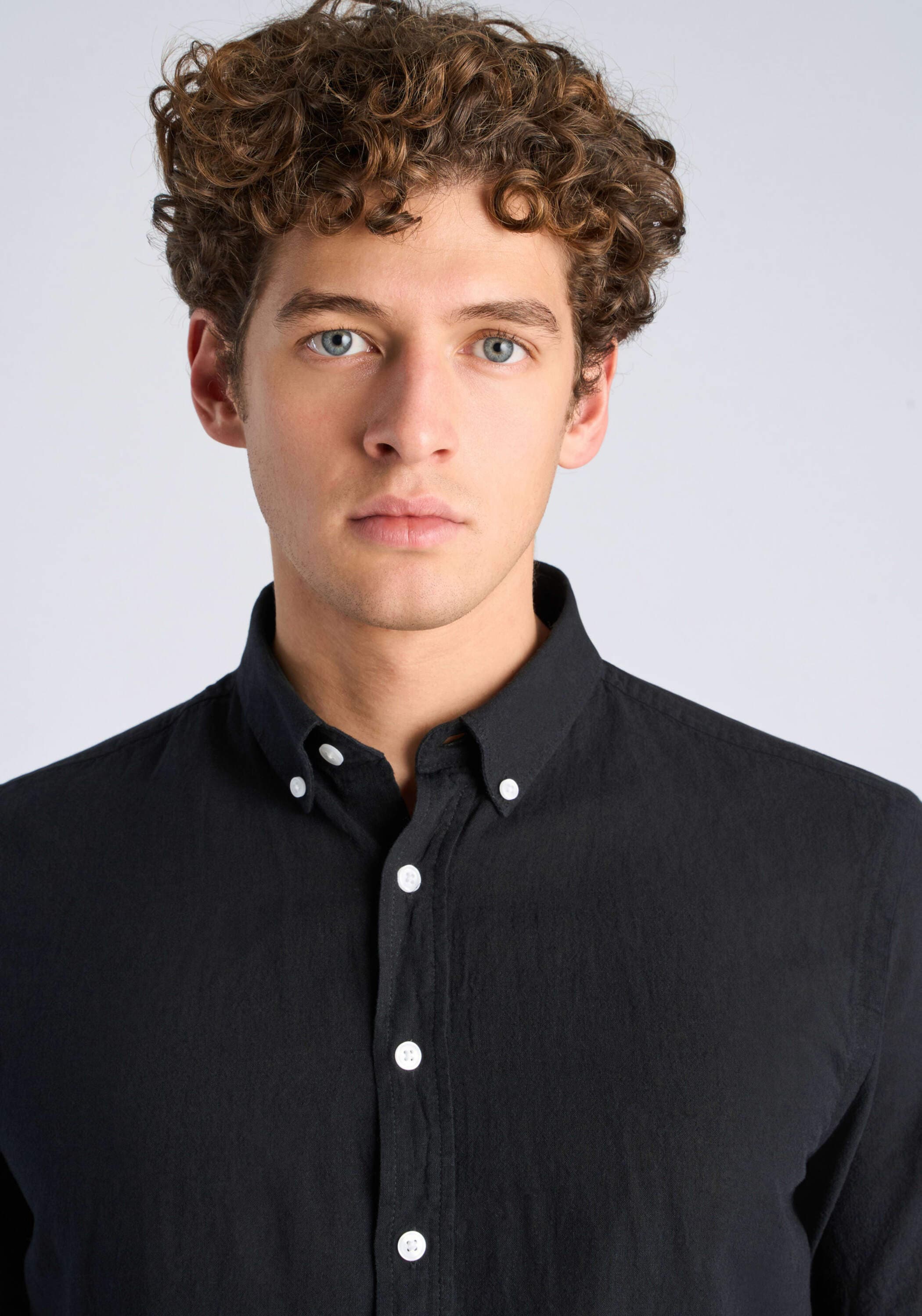 Lindbergh Linen Relaxed Fit Short Sleeve Shirt Black 2