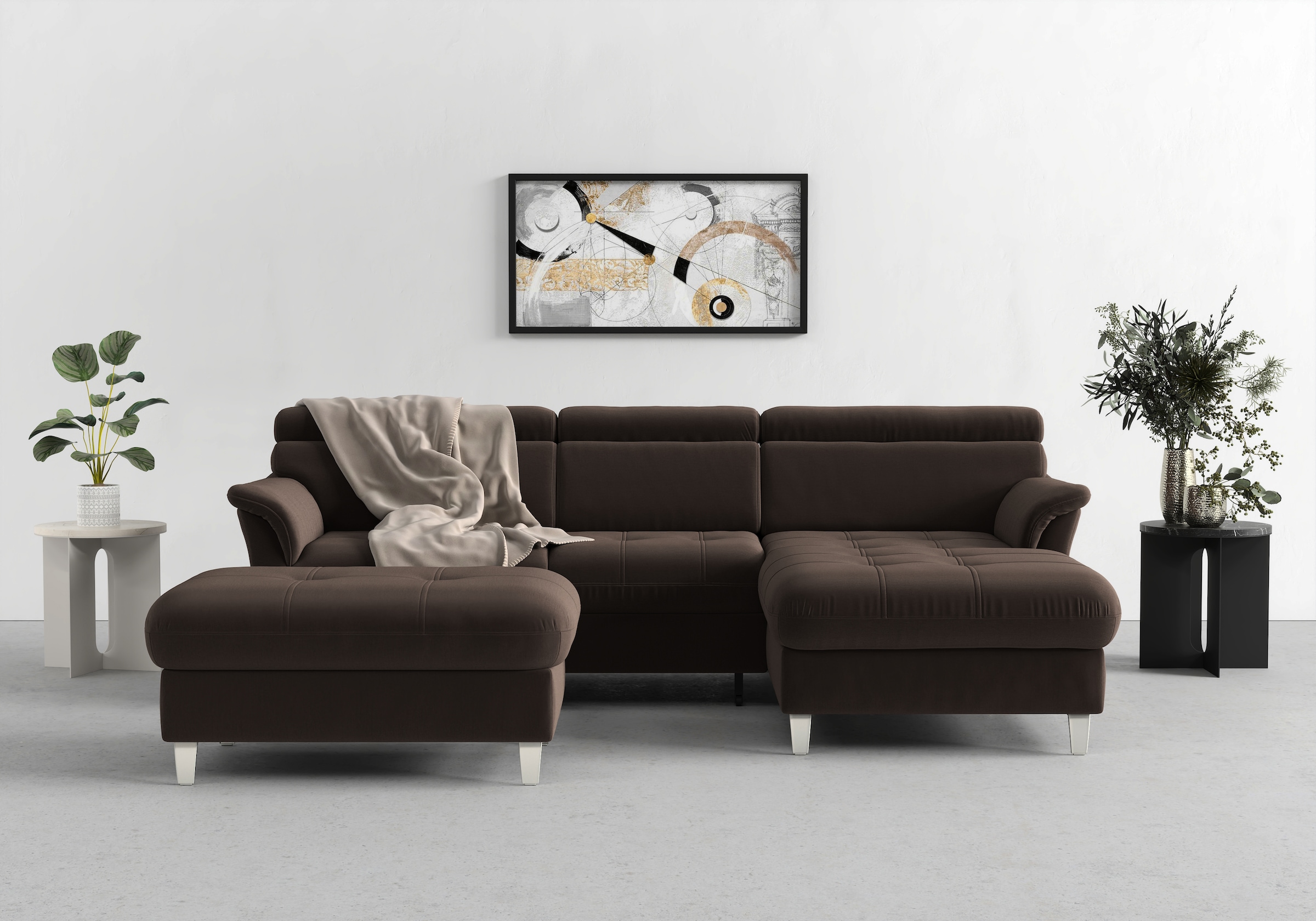 sit&more Ecksofa "Marano L-Form" inklusive Kopfteilverstellung, optional Schlaffunktion & Bettkasten