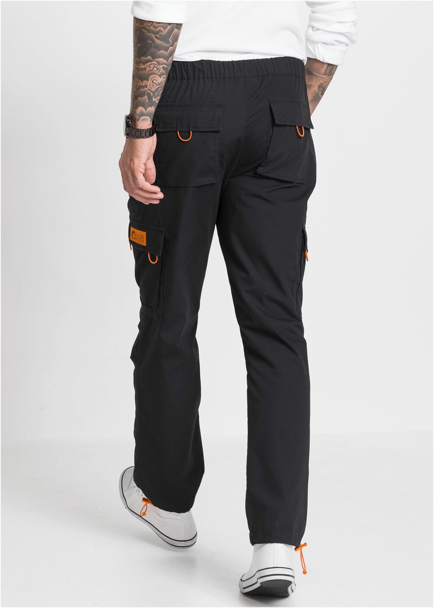 bonprix Schlupfhose "Relaxed Fit Schlupf-Cargohose, Straight" aus Baumwollm günstig online kaufen