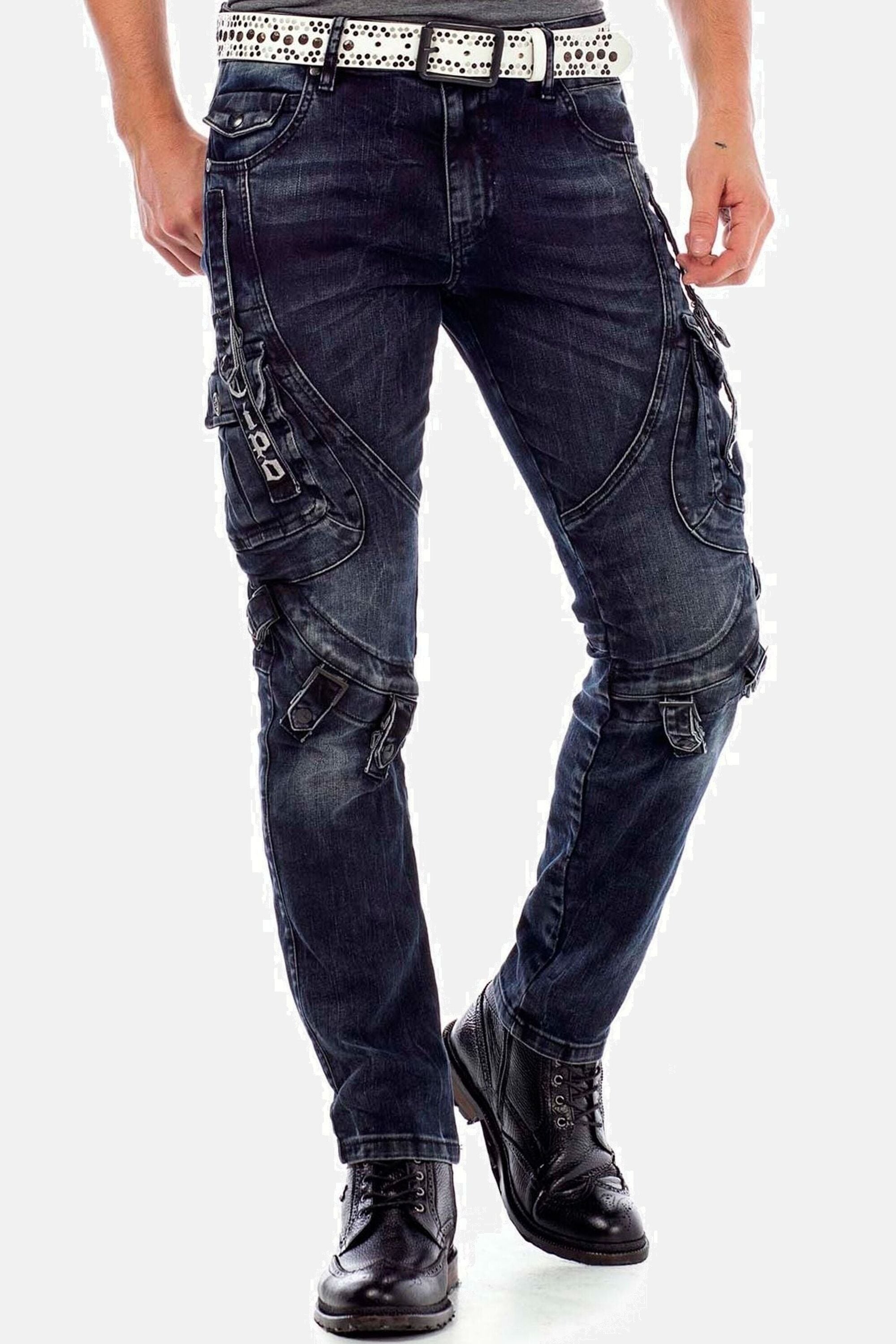 Cargojeans »Jeans«, mit Verschlussschnallen und Stickereien, CD-440