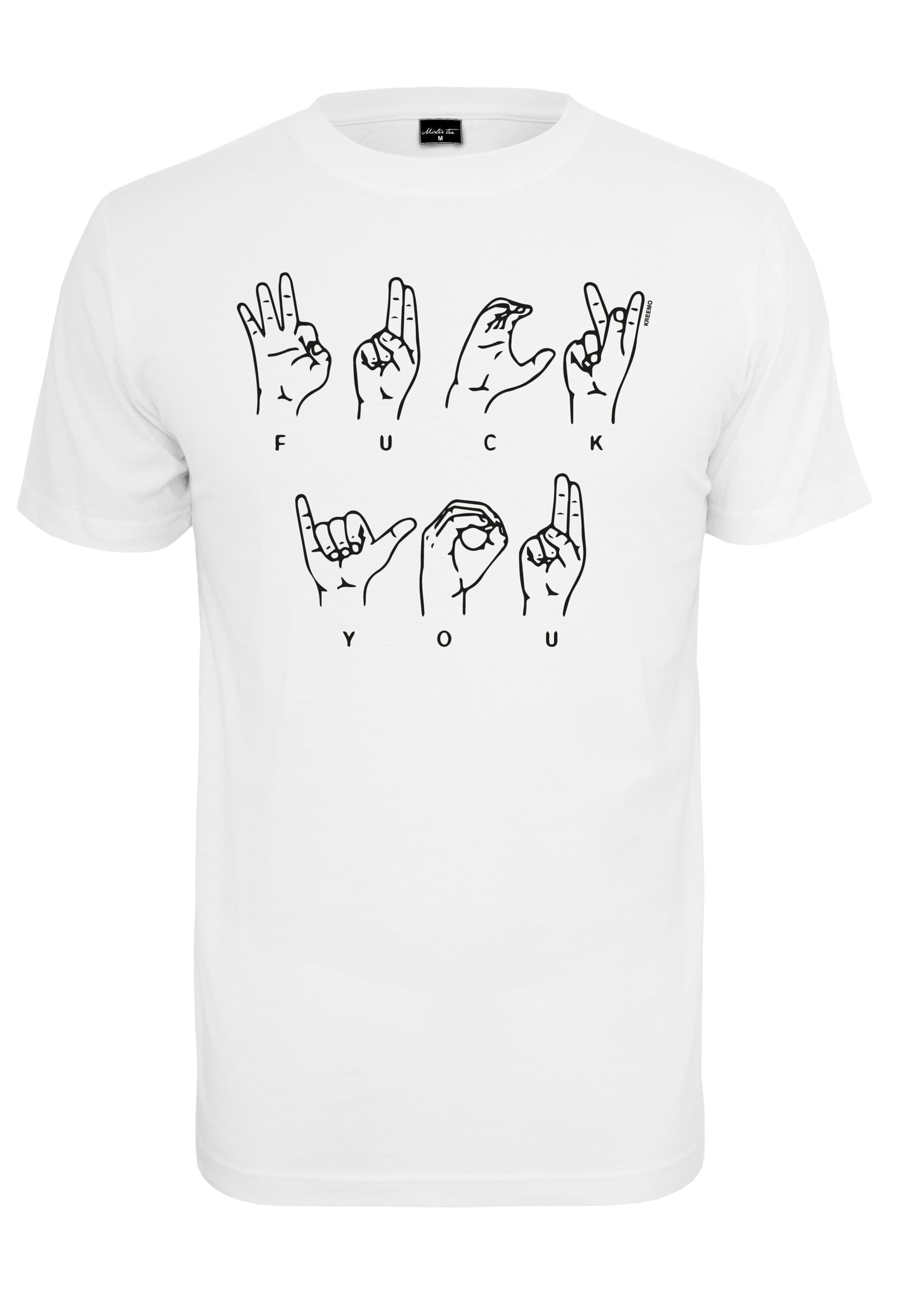 MisterTee T-Shirt "MisterTee Herren FU Sign Language Tee" 1 Stk. tlg. günstig online kaufen