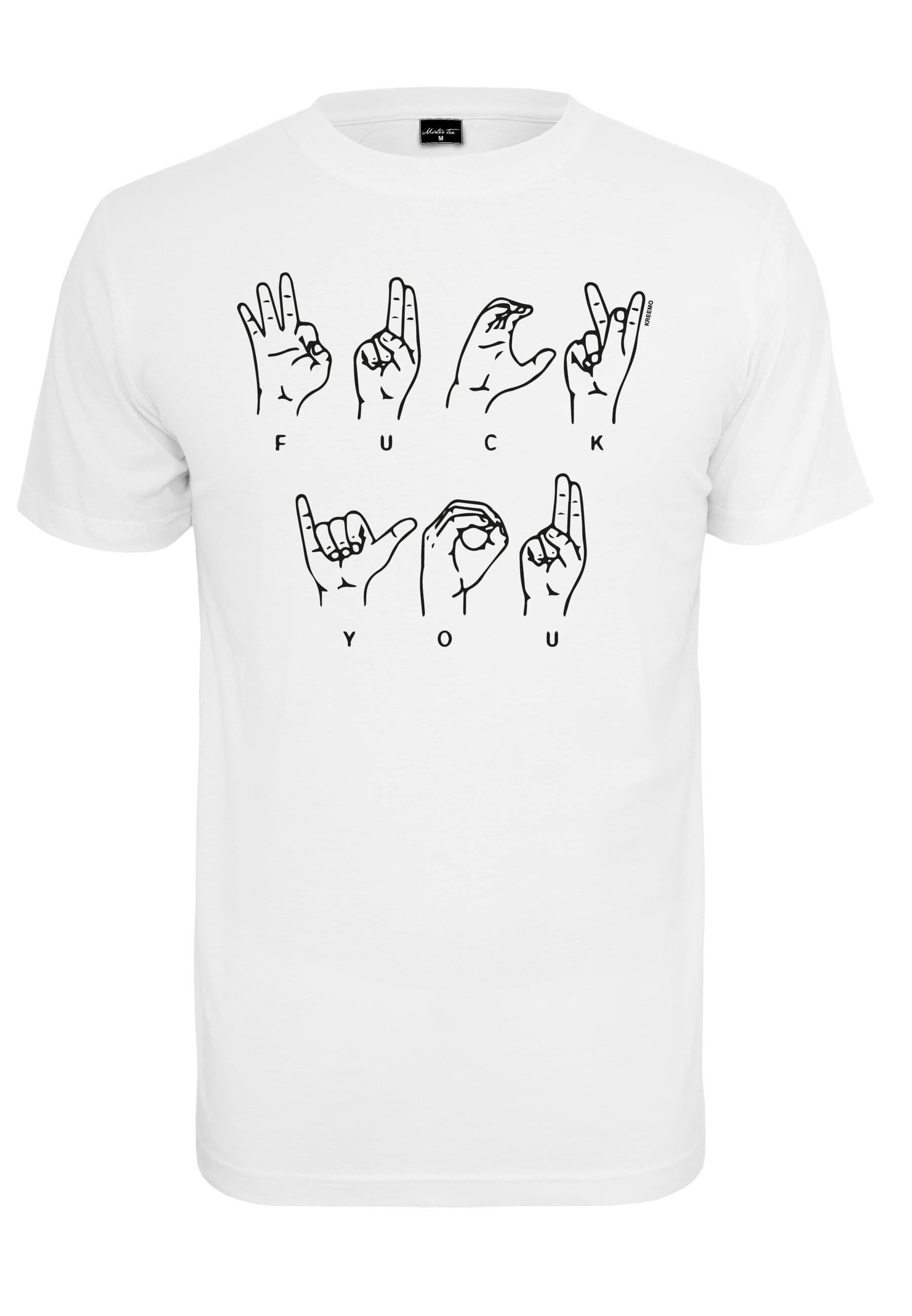 MisterTee T-Shirt "MisterTee Herren FU Sign Language Tee"