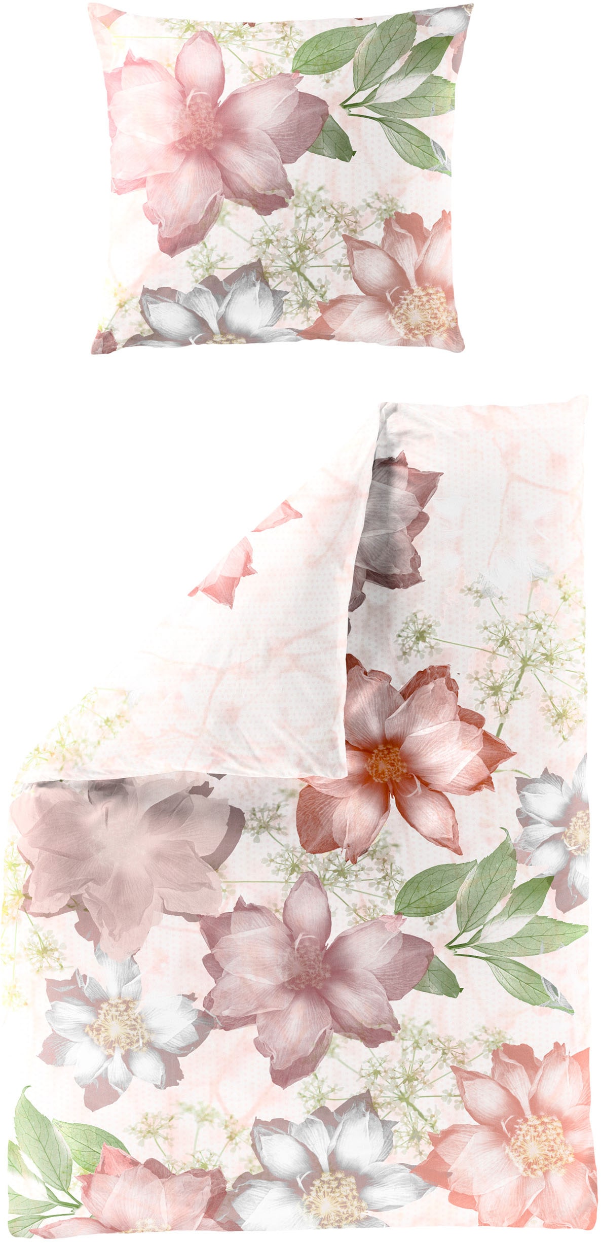 BIERBAUM Bettwäsche "5306" 2 Stk. Mako-Satin, 100 % Baumwolle, pflegeleicht günstig online kaufen