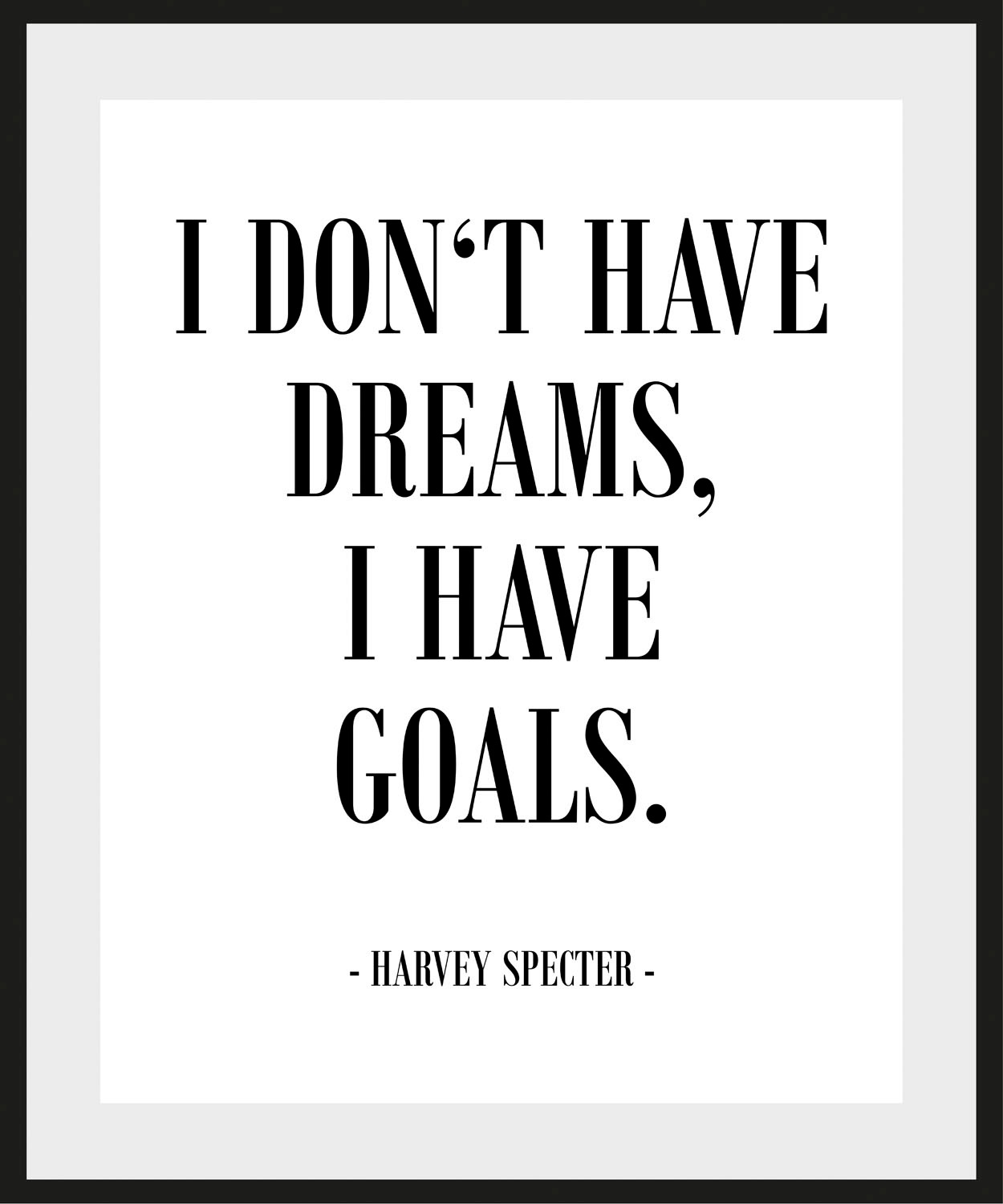 queence Bild "GOALS", (1 St.), HD Premium Poster-Druck inkl. Holzrahmen günstig online kaufen