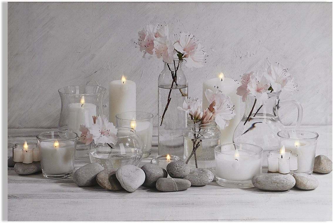 Art for the home LED-Bild "LED Serenity" Modern  Zen 1 Stk. tlg. LED-Leinwa günstig online kaufen