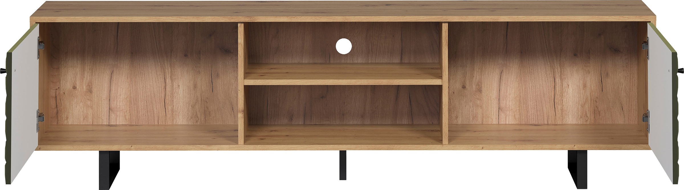 Home affaire TV-Board »Ferretti« TV-Tisch mit besonderer Fräsung - Füße und Griffe aus Metall