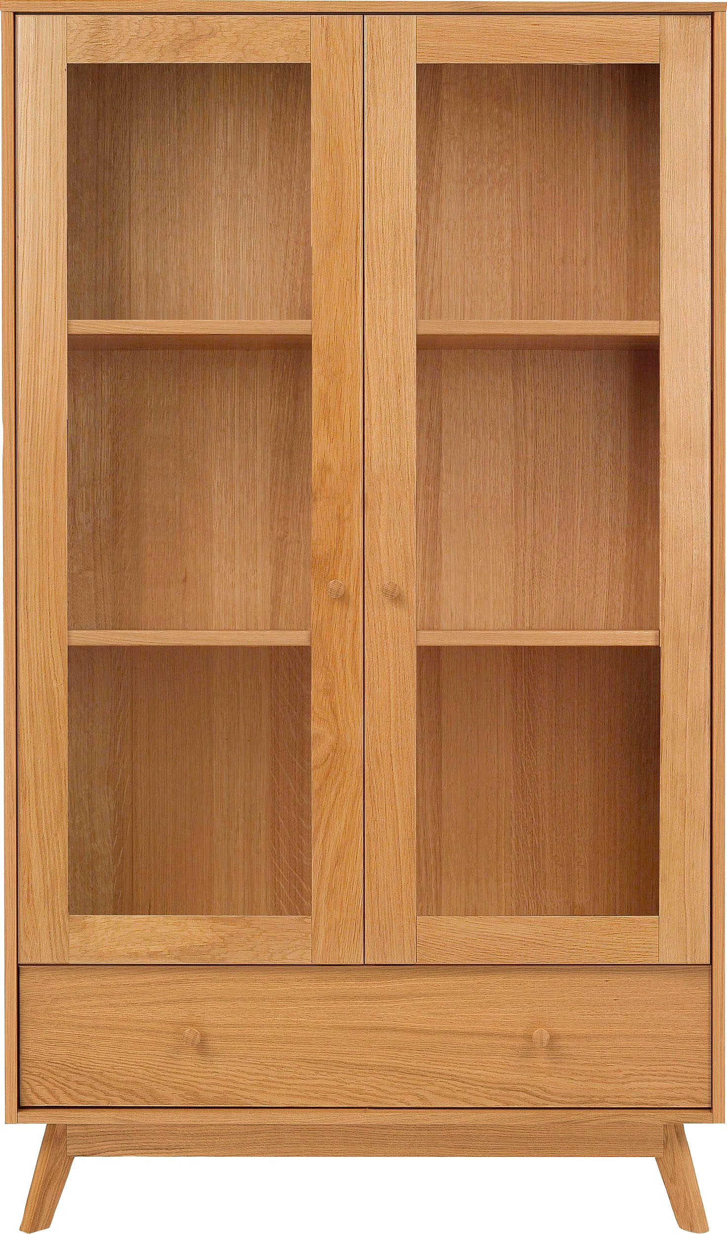 Woodman Glasvitrine "Kensal" im schlichten skandinavischen Design, Holzfurn günstig online kaufen
