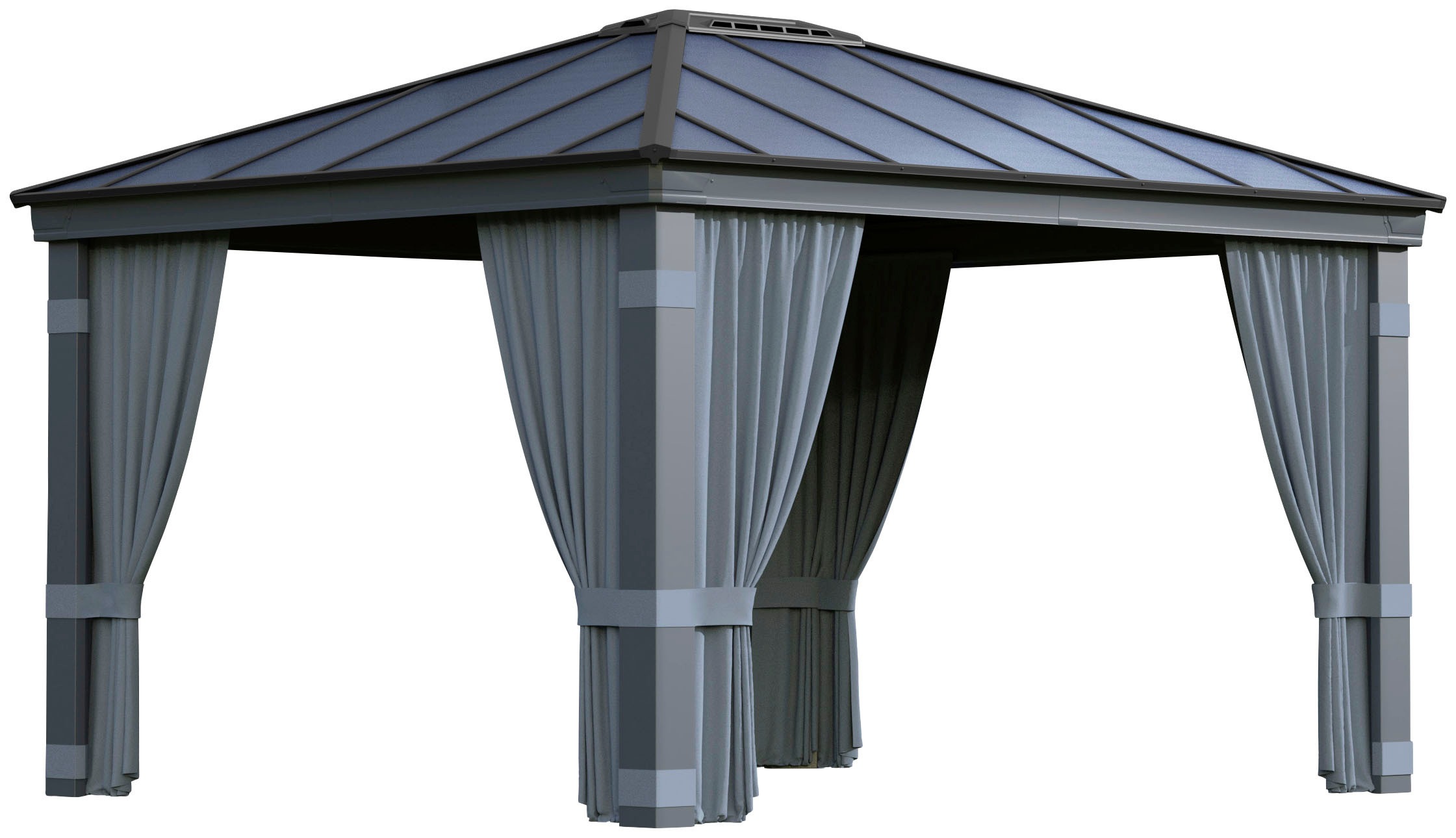 Thumbnail - Palram - Canopia Pavillonseitenteil "Dallas" Vorhangset Dallas 212 x 409cm