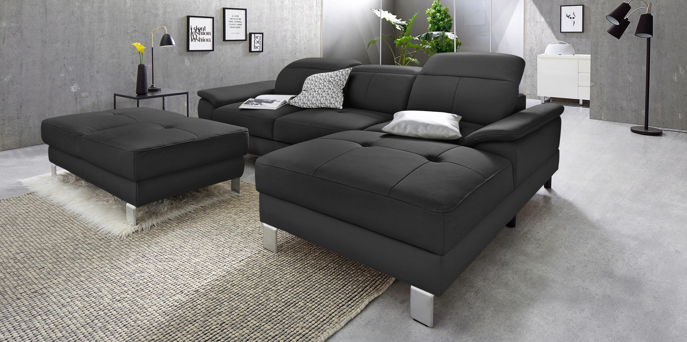 exxpo - sofa fashion Hocker »Mantua 2 Bankhocker, tolle Verarbeitungsdetails, modern und elegant«