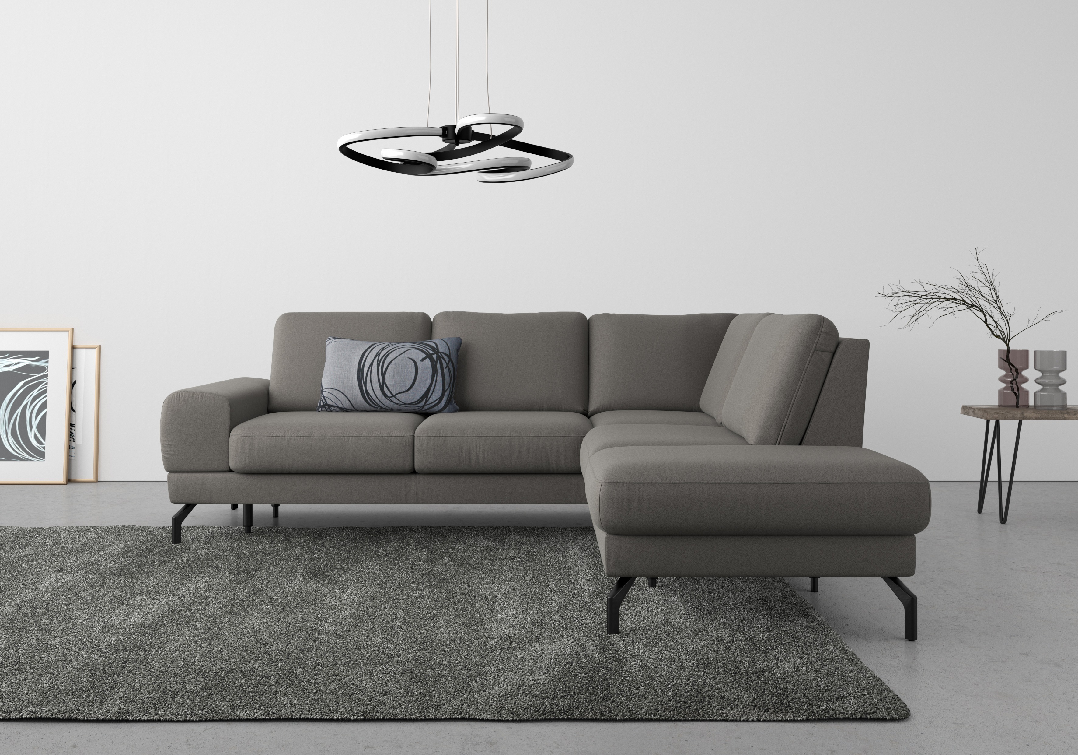 Thumbnail - sit&more Ecksofa "Cinturo L-Form", inklusive Sitztiefenverstellung und Federkern, Sitzhöhe 48 cm
