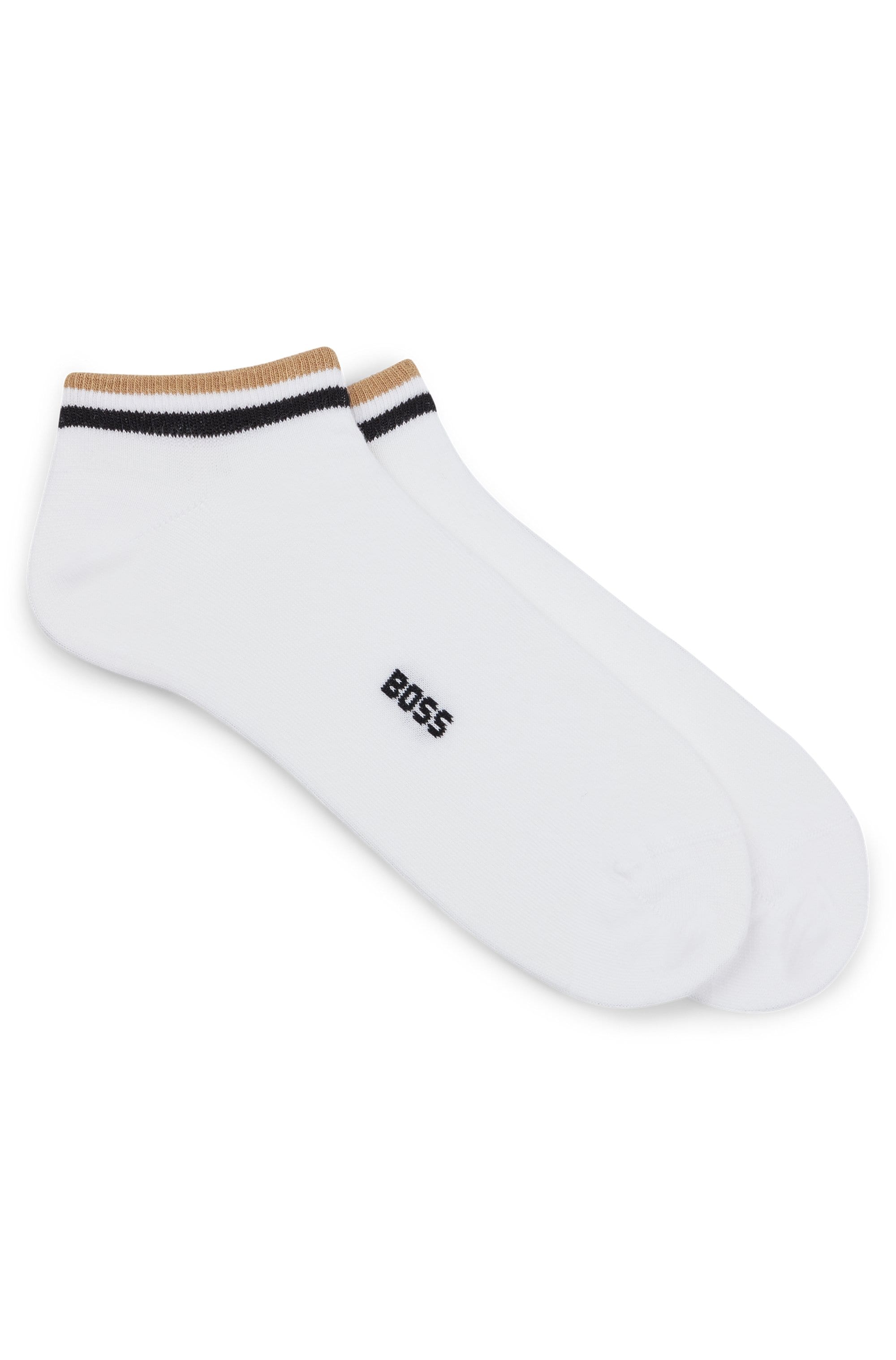 BOSS Sneakersocken »2P AS Uni stripe CC«, (Packung, 2er), mit geringeltem Abschluss