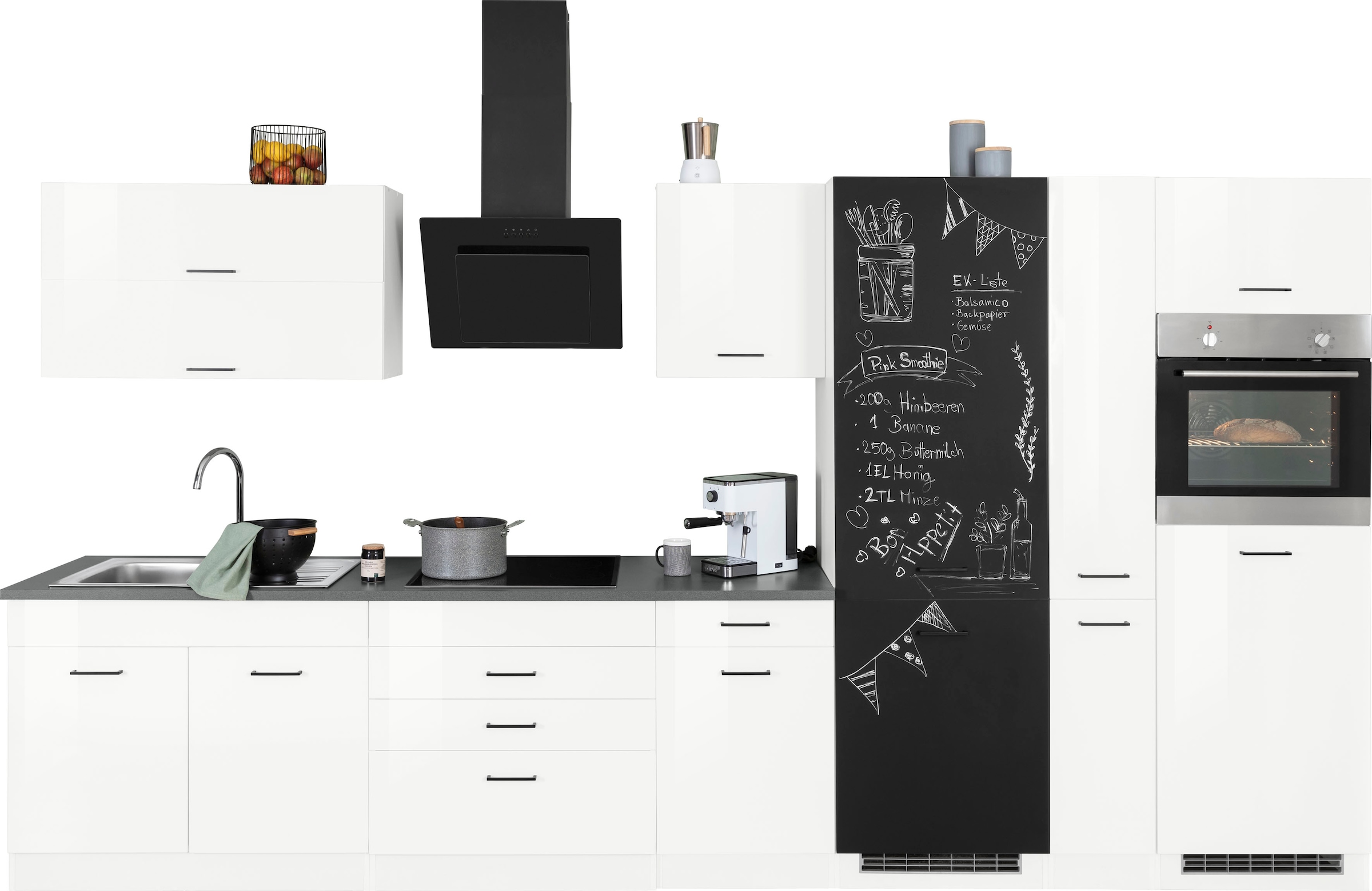 KOCHSTATION Küchenzeile "KS-Trier", mit E-Geräten, Breite 380 cm günstig online kaufen