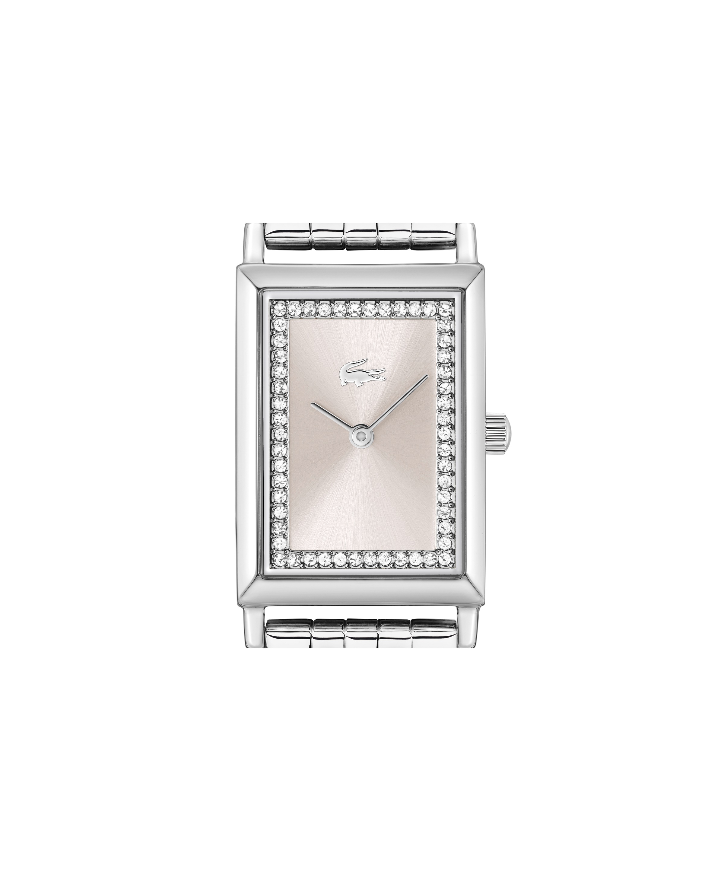 Lacoste Quarzuhr »CATHERINE« Armbanduhr, Damenuhr, Edelstahlarmband, analog, Glassteine