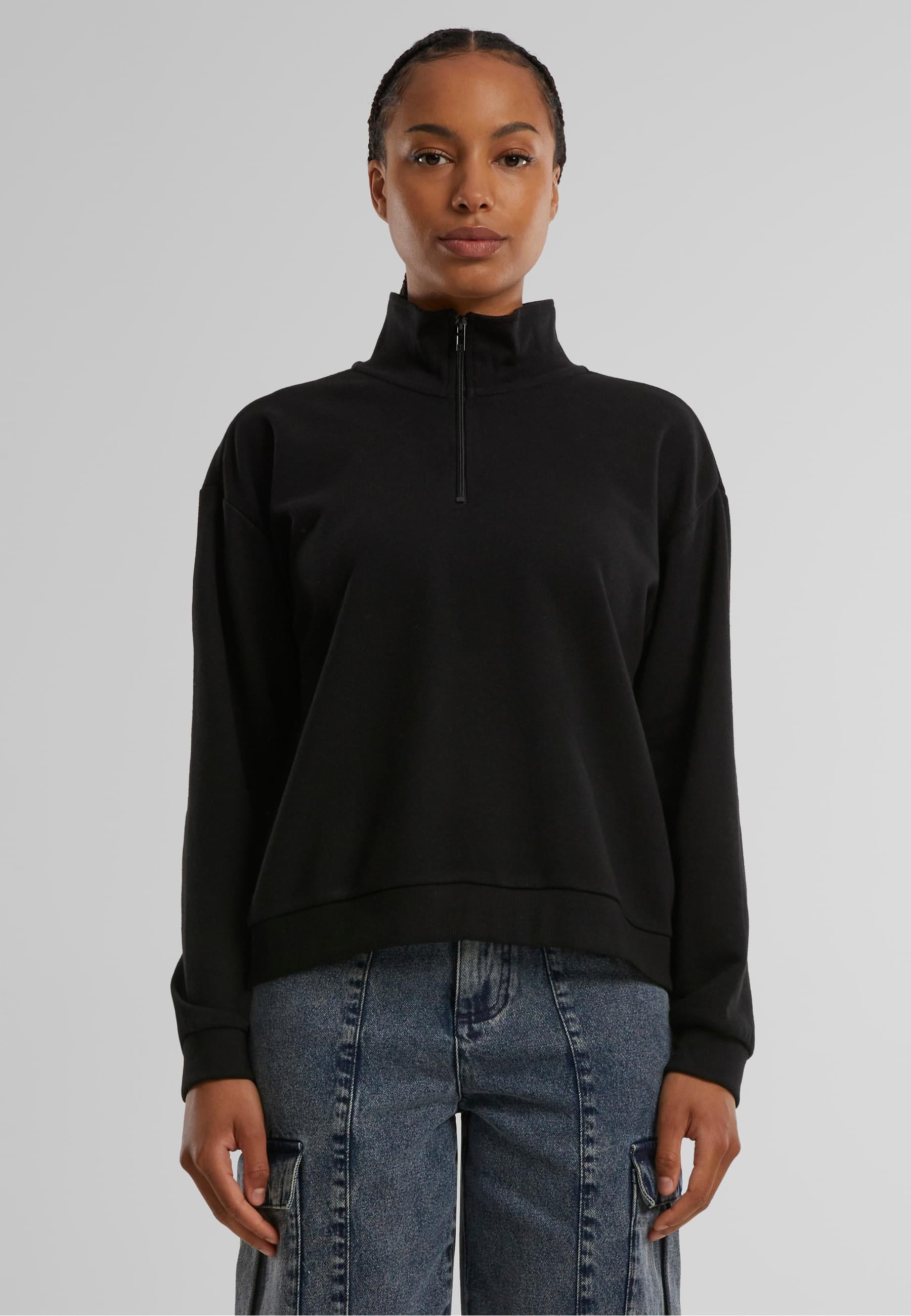 URBAN CLASSICS Windbreaker »Urban Classics Ladies Light Terry Troyer«, (1 St.), ohne Kapuze