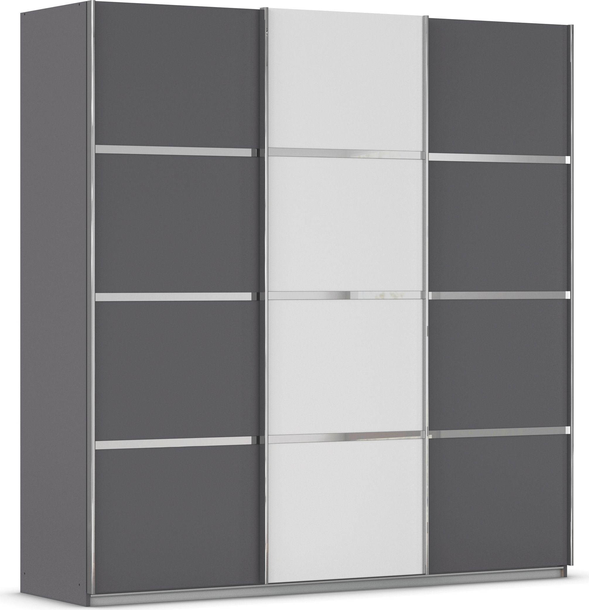 OTTO home Kleiderschrank "Mehrzweckschrank Aktenschrank Möbel Mietswohnung Schlafzimmer AVOLA" 3 verschiedene Ausstattungen BASIC/CLASSIC/PREMIUM (inkl. SOFT-CLOSE), mit eleganten Zierleisten in Chrom, Schwarz oder Weiß MADE IN GERMANY