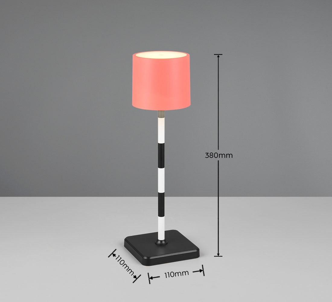 REALITY Leuchten LED Außen-Tischleuchte »Fernandez«, LED fest integriert, dimmbar, Lichtfarbe einstellbar, USB Ladestation