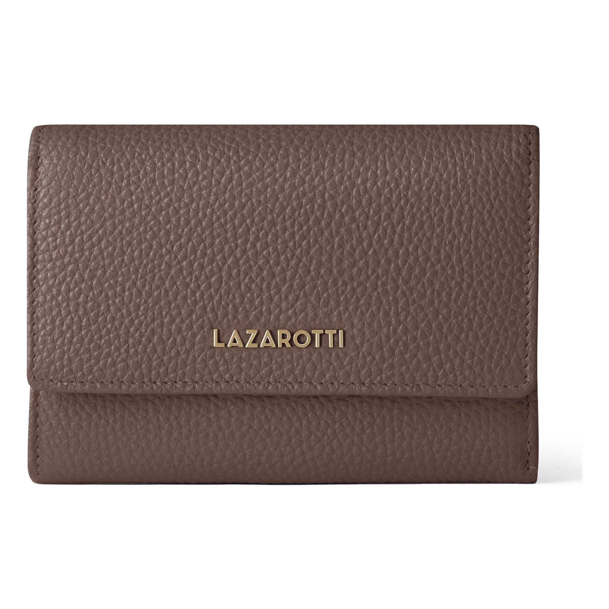 Lazarotti "Bologna Leather XL Geldbörse mit Zip-Around Fach Leder 14 cm"