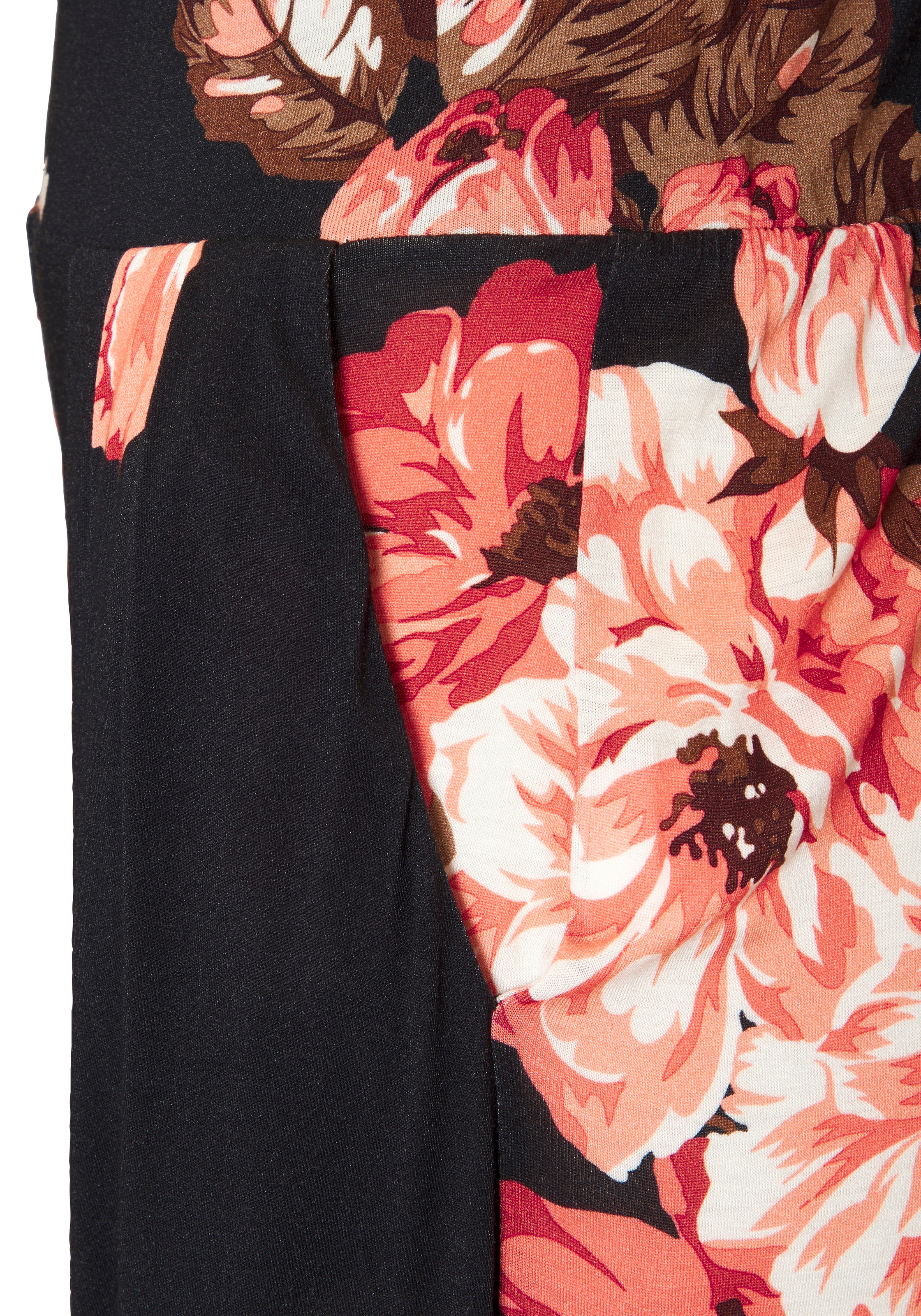 Vivance Culotte »mit extra weitem Bein aus luftig-leichter Viskose mit Blumendruck«  bequeme Schlupfhose mit modischen Falten, Strandhose, Sommerhose
