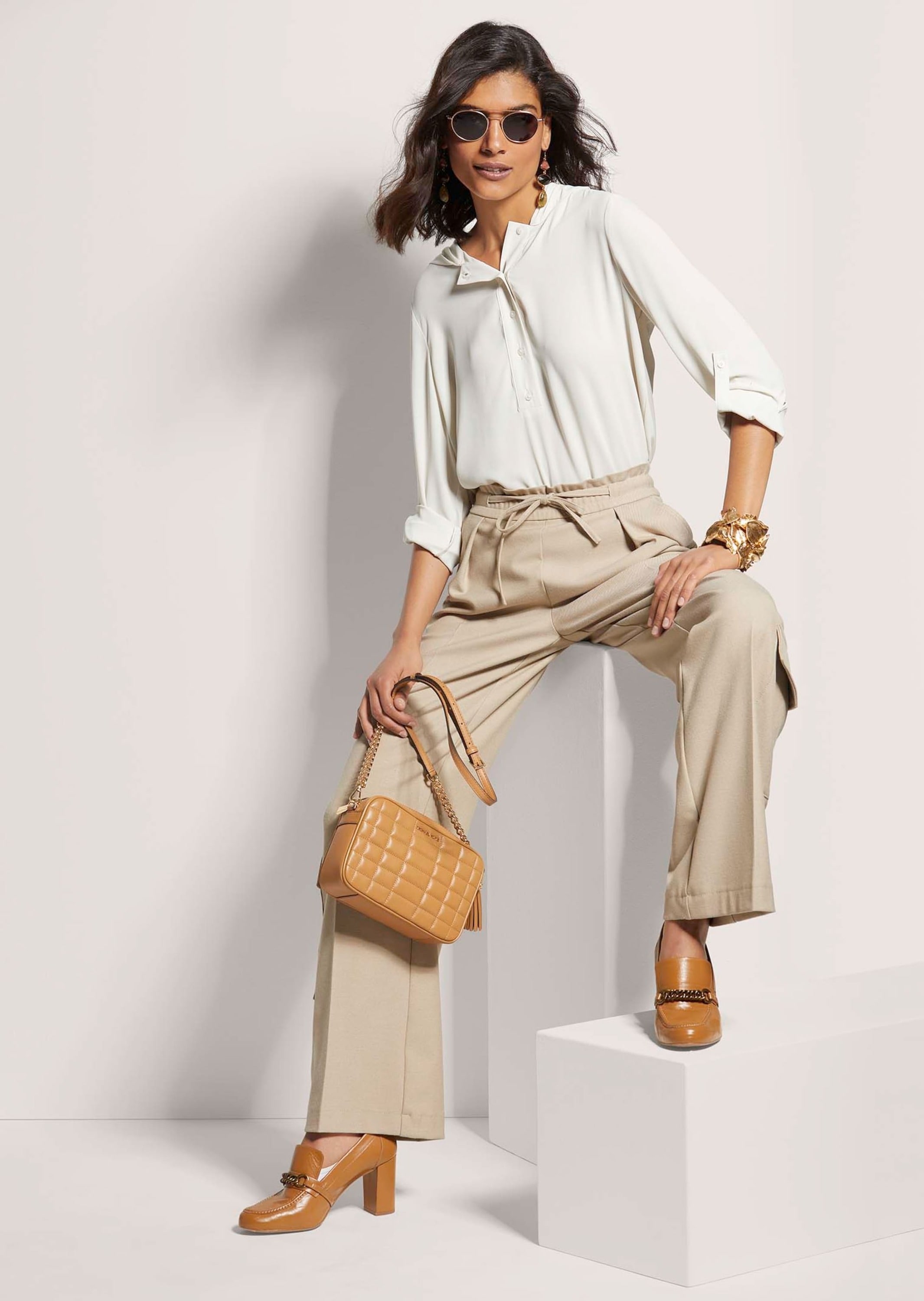 MADELEINE Langarmbluse »Bluse Schlupfbluse mit Kapuze«