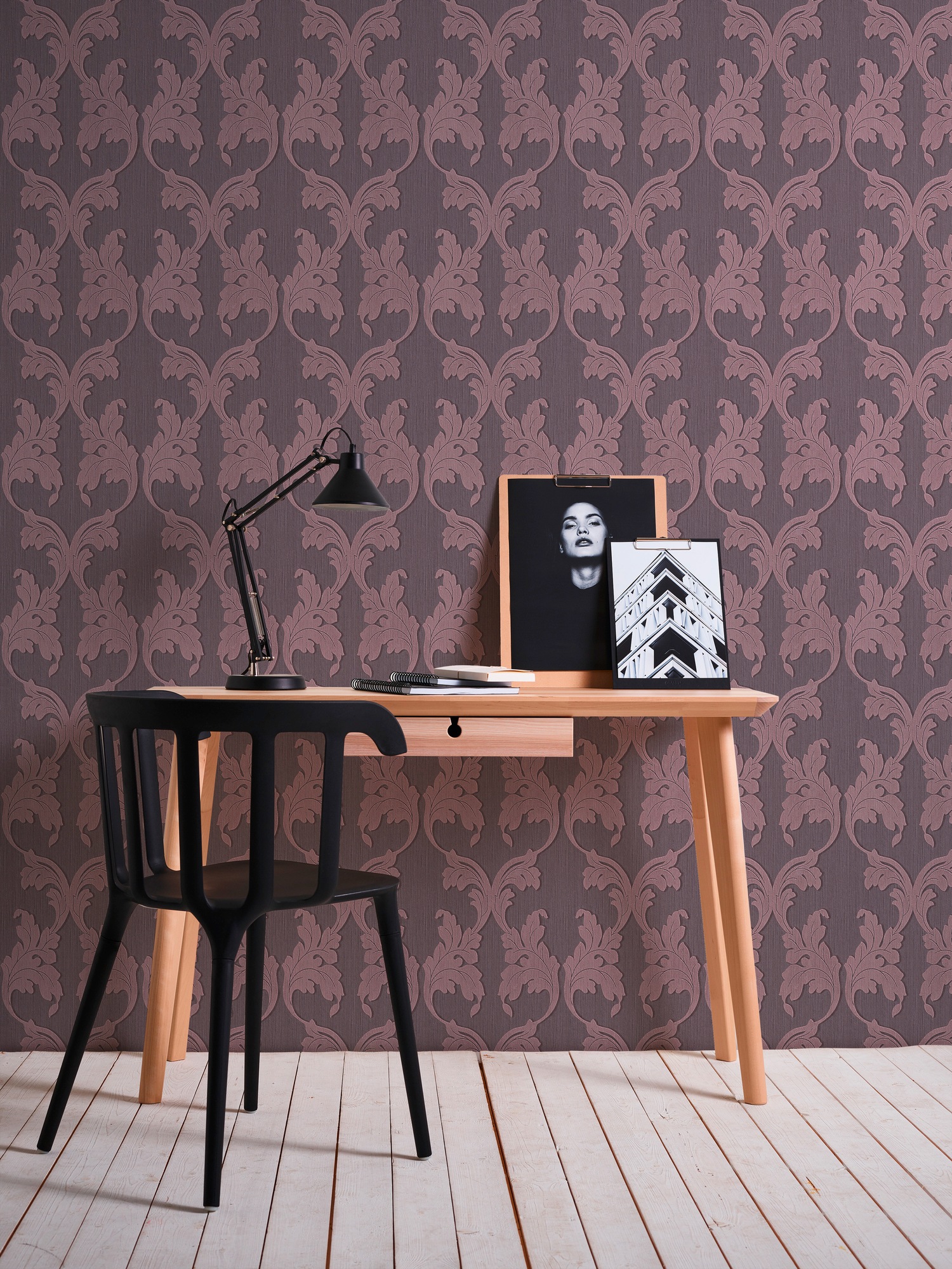 Architects Paper Textiltapete »Tessuto« Barock | floral | gemustert samtig Tapete Barock Tapeten Wohnzimmer Schlafzimmer Küche modern Flur Design
