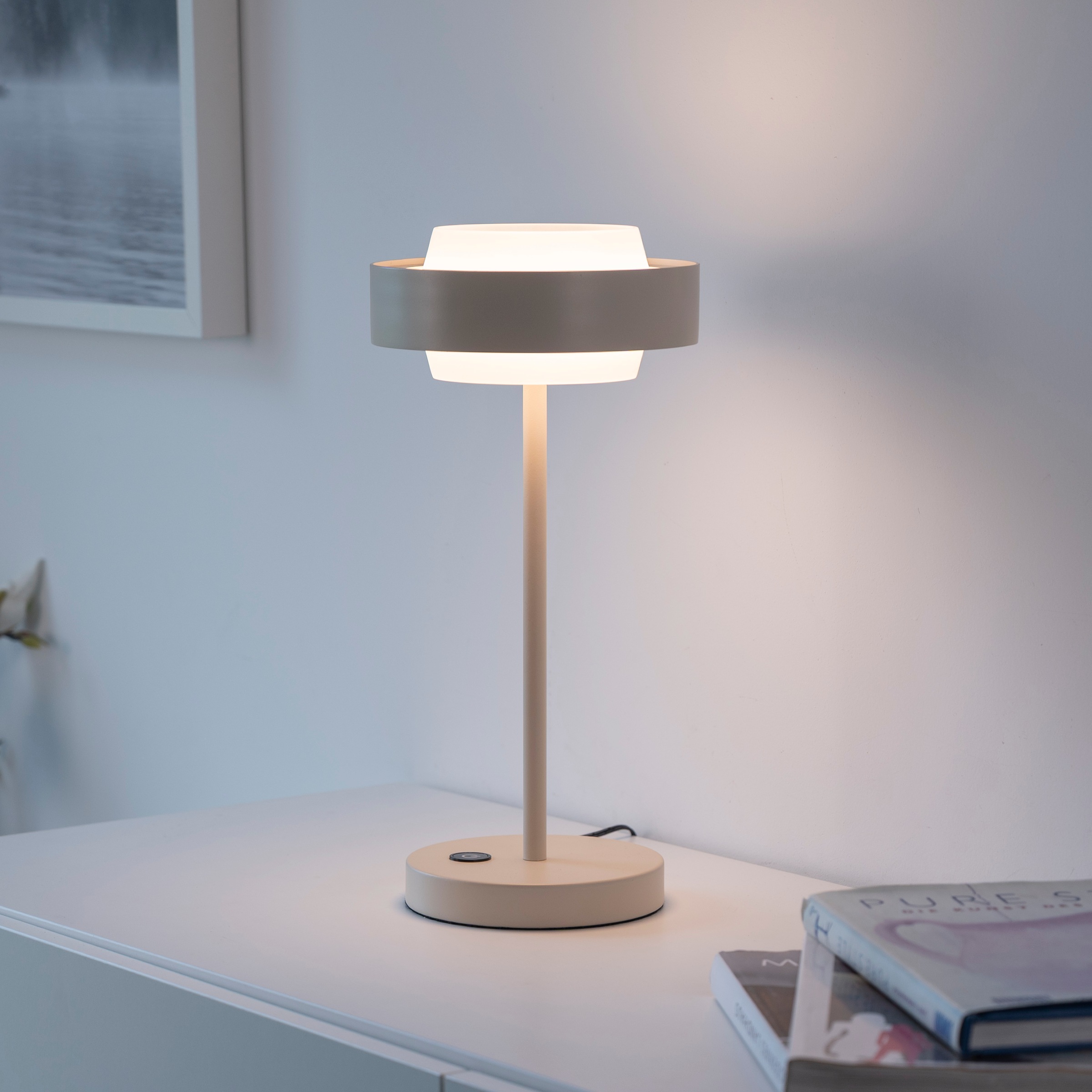 SCHÖNER WOHNEN-Kollektion LED Tischleuchte »ELMO« LED-Board 1 Stk. Warmweiß SCHÖNER WOHNEN Kollektion, Touchdimmer, Memoryfunktion