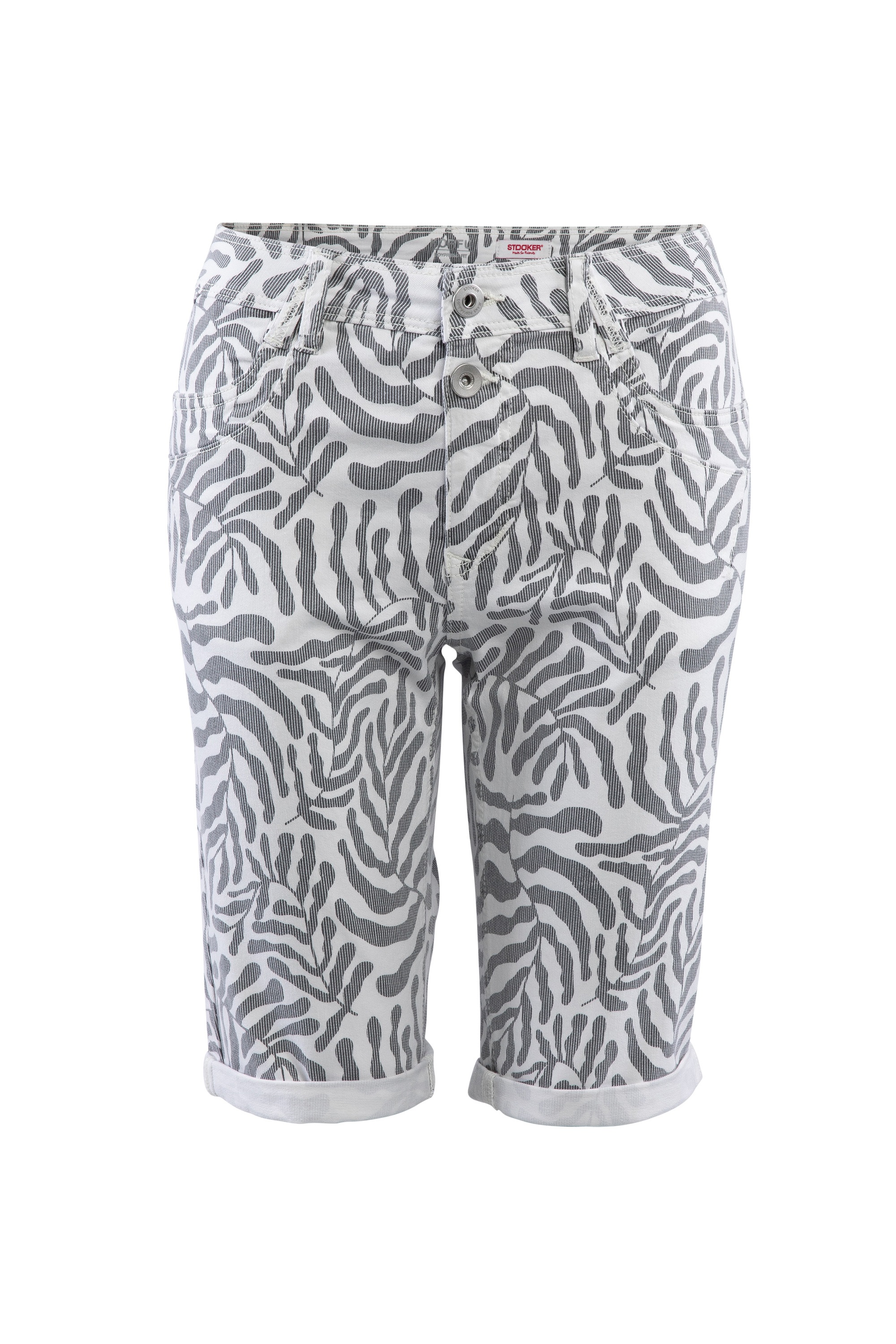 STOOKER WOMEN Bermudas »KORFU Print Bermuda Boyfriend Fit«, Bermuda 5-Pocket Boyfriend Fit Power Stretch für Damen