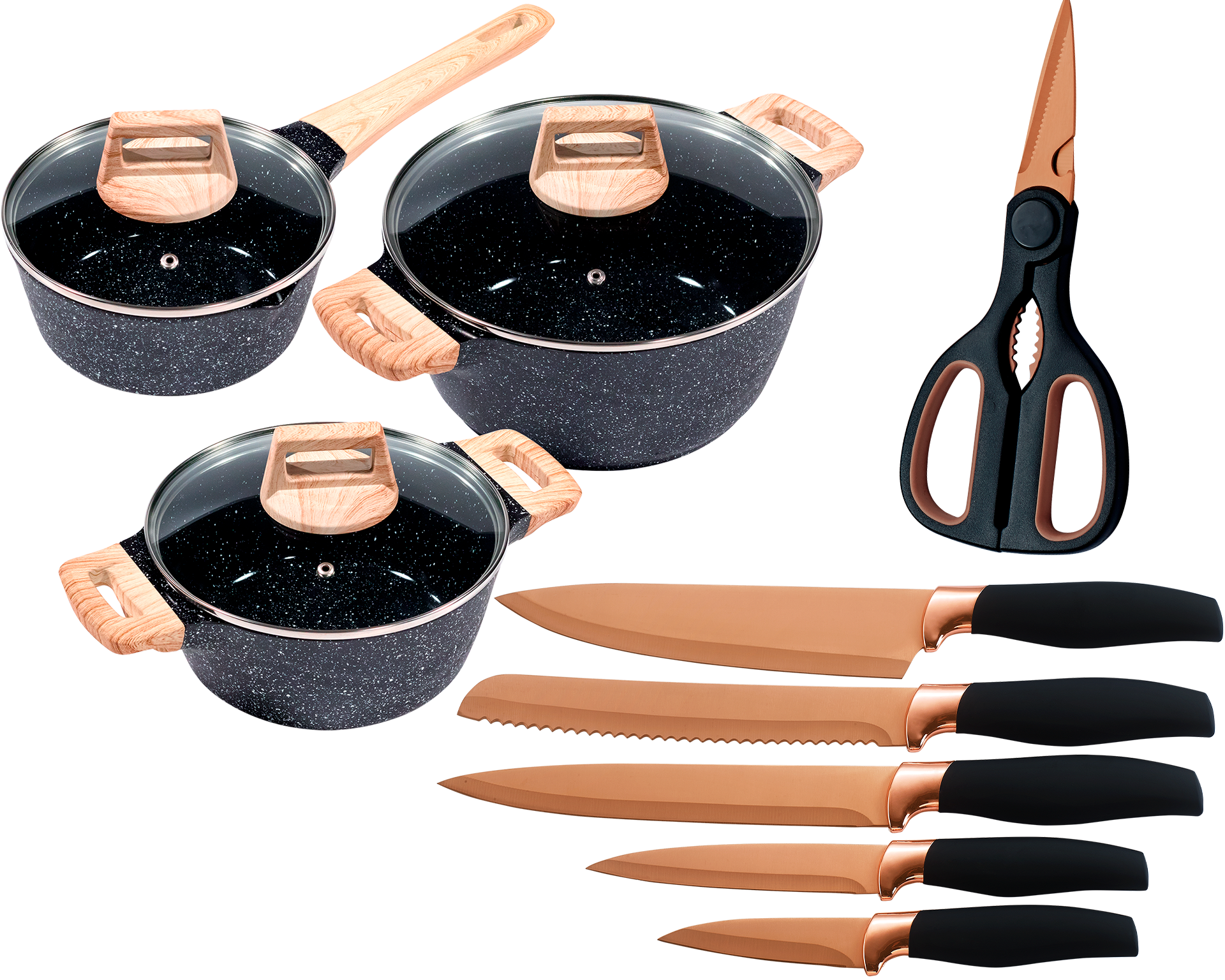 KING Topf-Set ""ESSENTIAL" Aluminiumguss, Induktion, Antihaftbeschichtung" günstig online kaufen