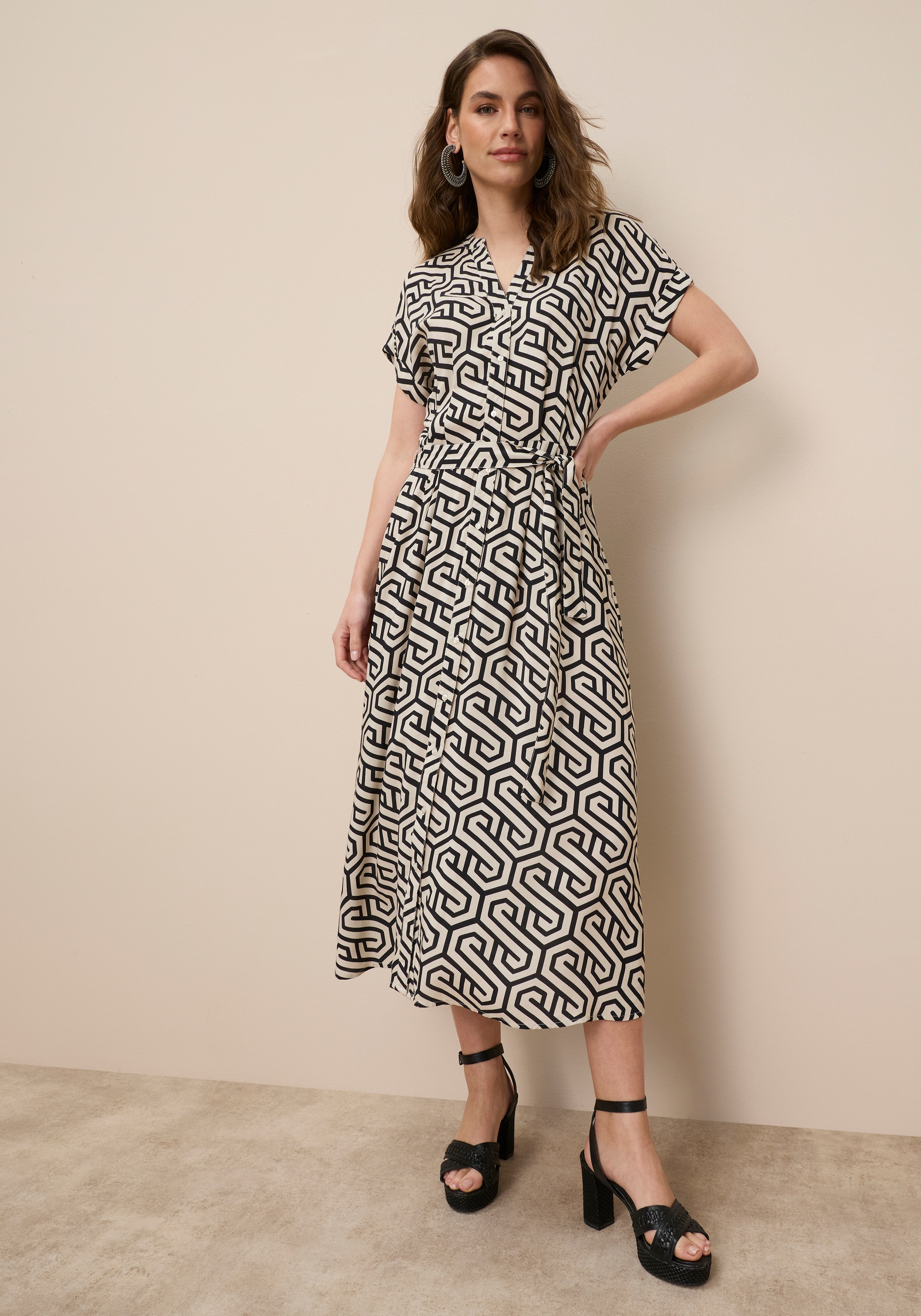 Tamaris Hemdblusenkleid Set, mit Bindegürtel, 2 Stk. tlg. aus Viskose, für günstig online kaufen