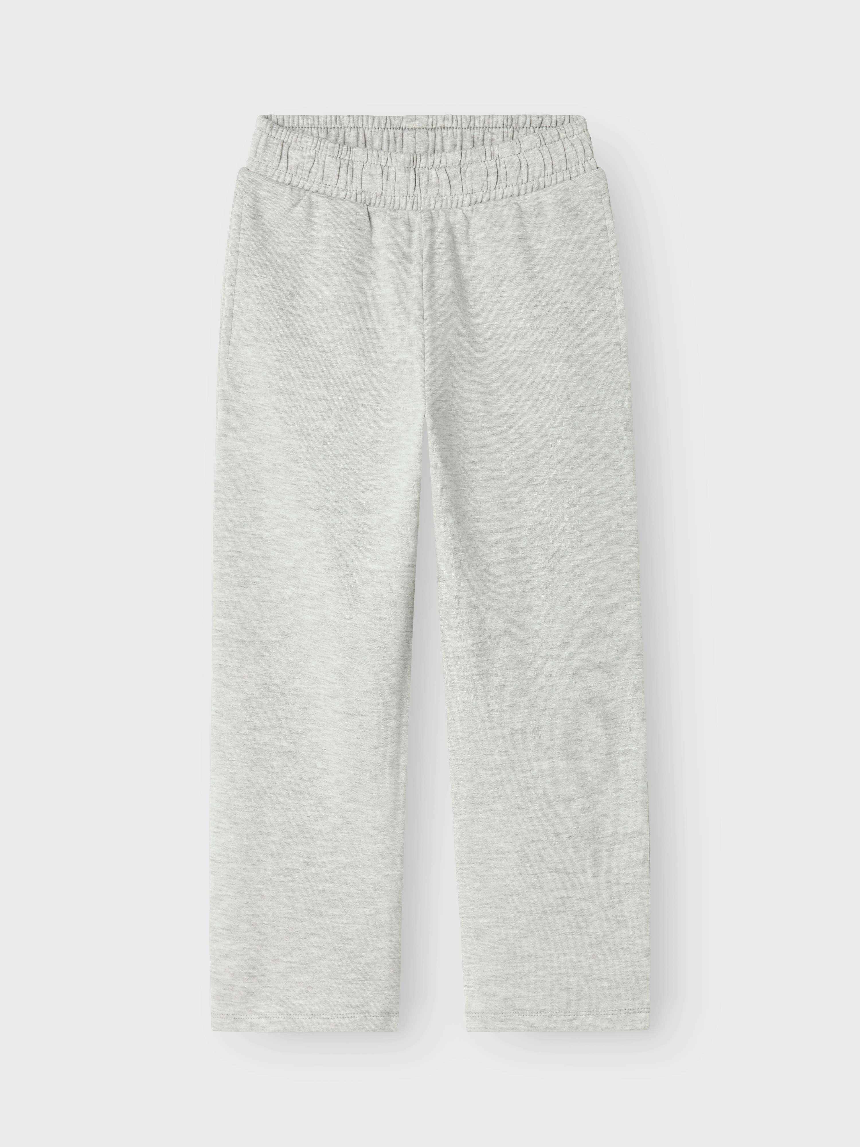 NAME IT Jungen Sweathose "NKMMALLO STRAIGHT SWEAT PANT BRU NOOS"light grau melange (blank), Gr. 134, meliert, unifarben, Sweatware, Obermaterial: 80%
