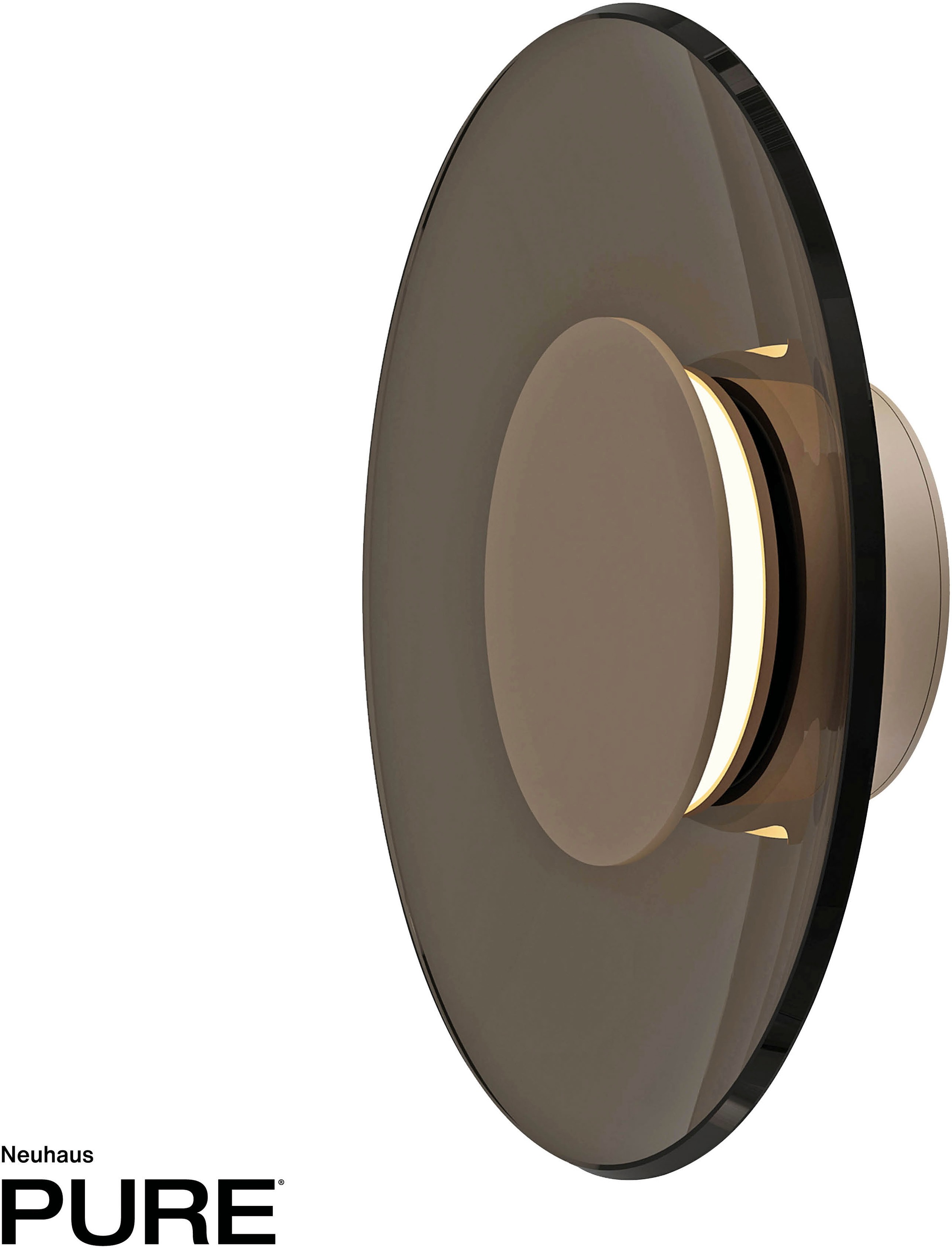 Neuhaus PURE LED Wandleuchte »PURE Moon« LED-Board 1 Stk. Warmweiß Dimmfähig über separaten Dimmer, Glas Amberfarben